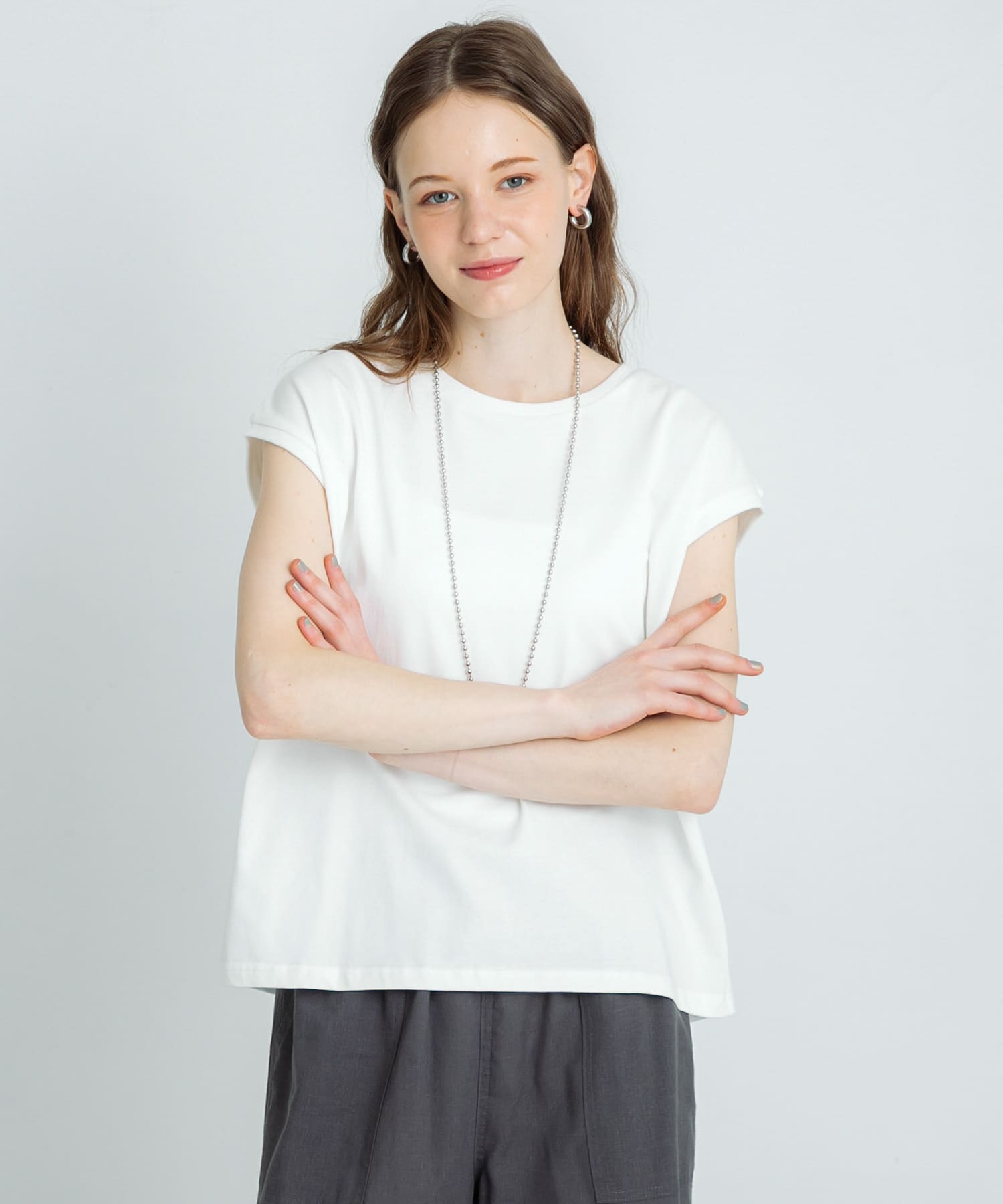 『UR TECH ひやサラクール』フレンチスリーブTシャツ