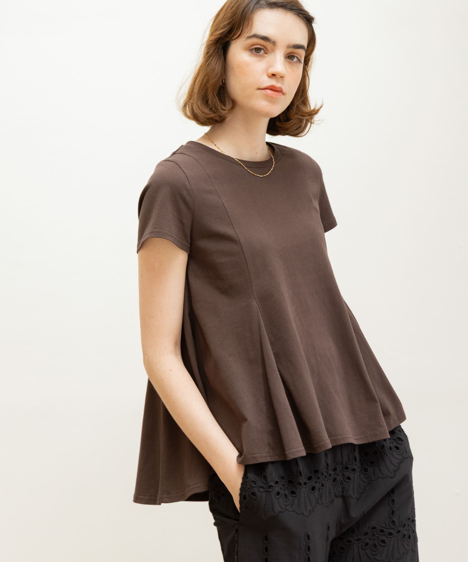 『WEB限定』マチ切り替えAラインフレアプルオーバー