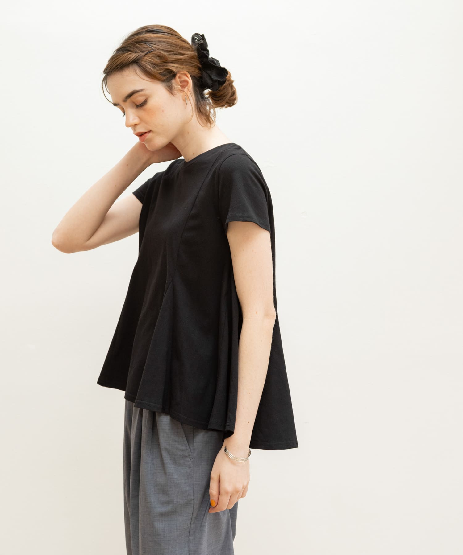 『WEB限定』マチ切り替えAラインフレアプルオーバー