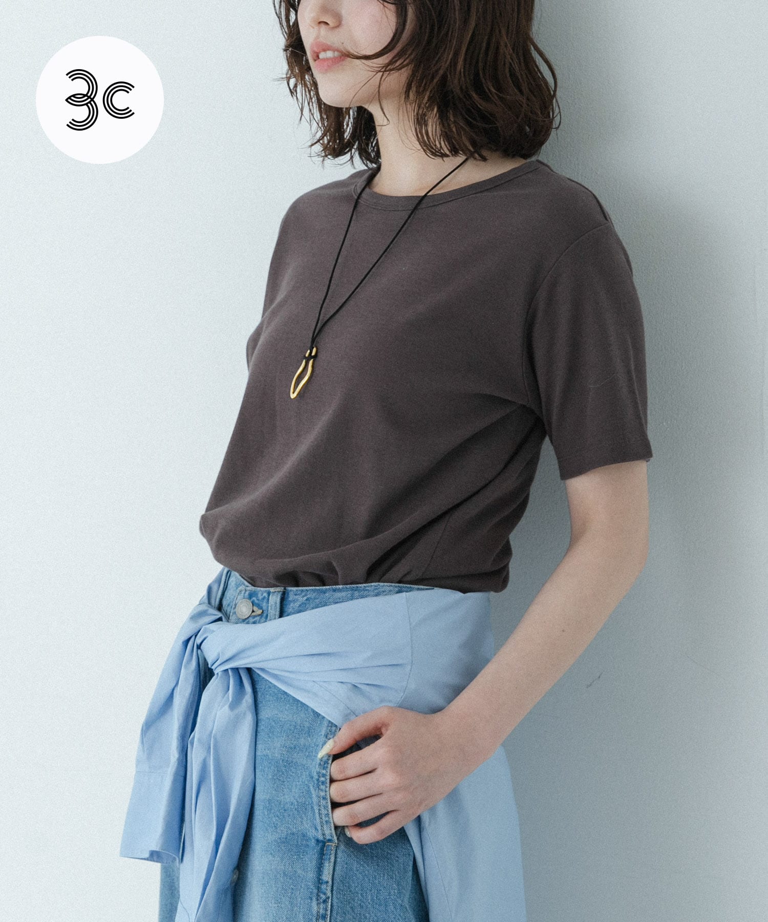 オーガニックコットンコンパクトスムースTシャツ