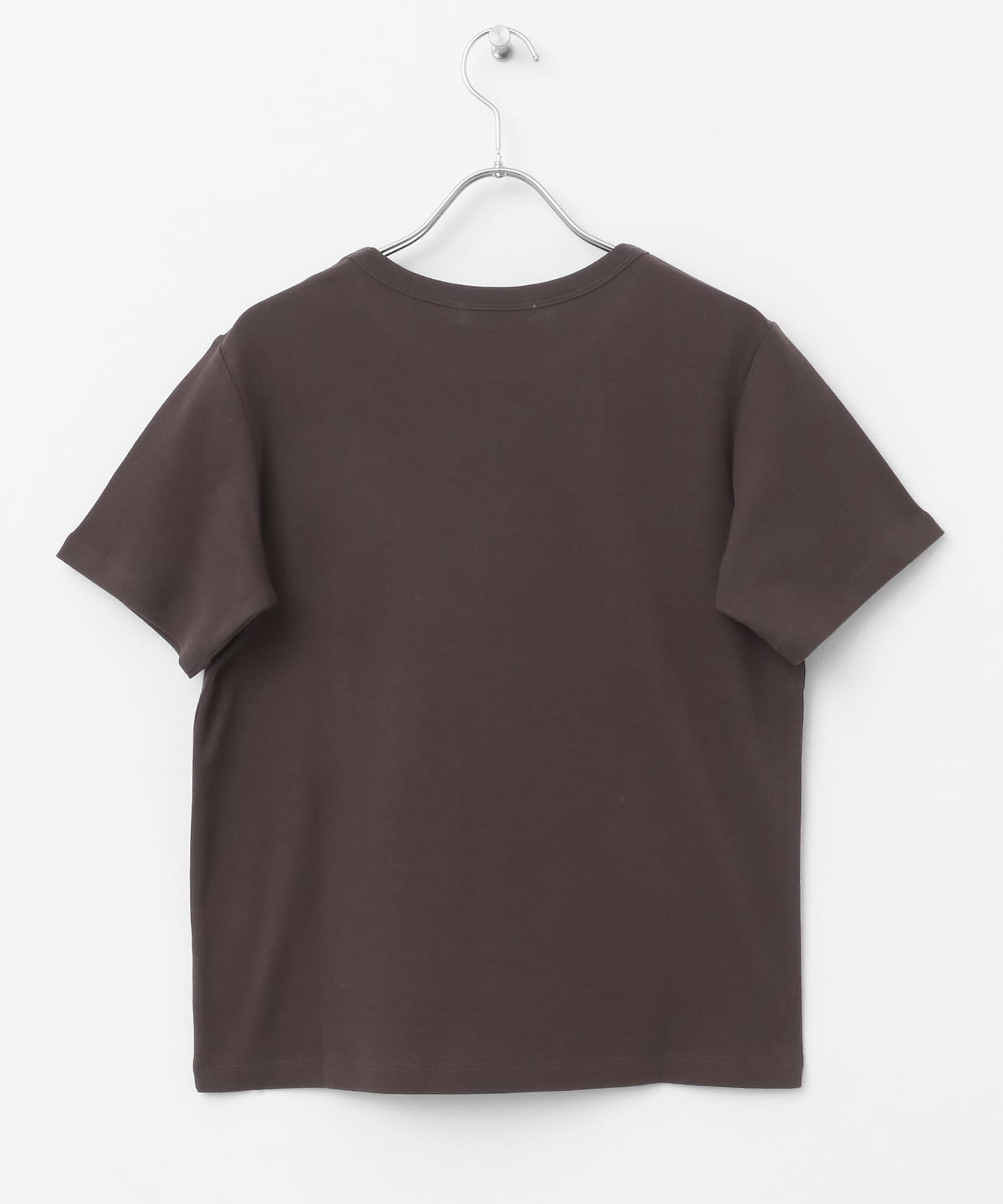 オーガニックコットンコンパクトスムースTシャツ ブラウン FREE