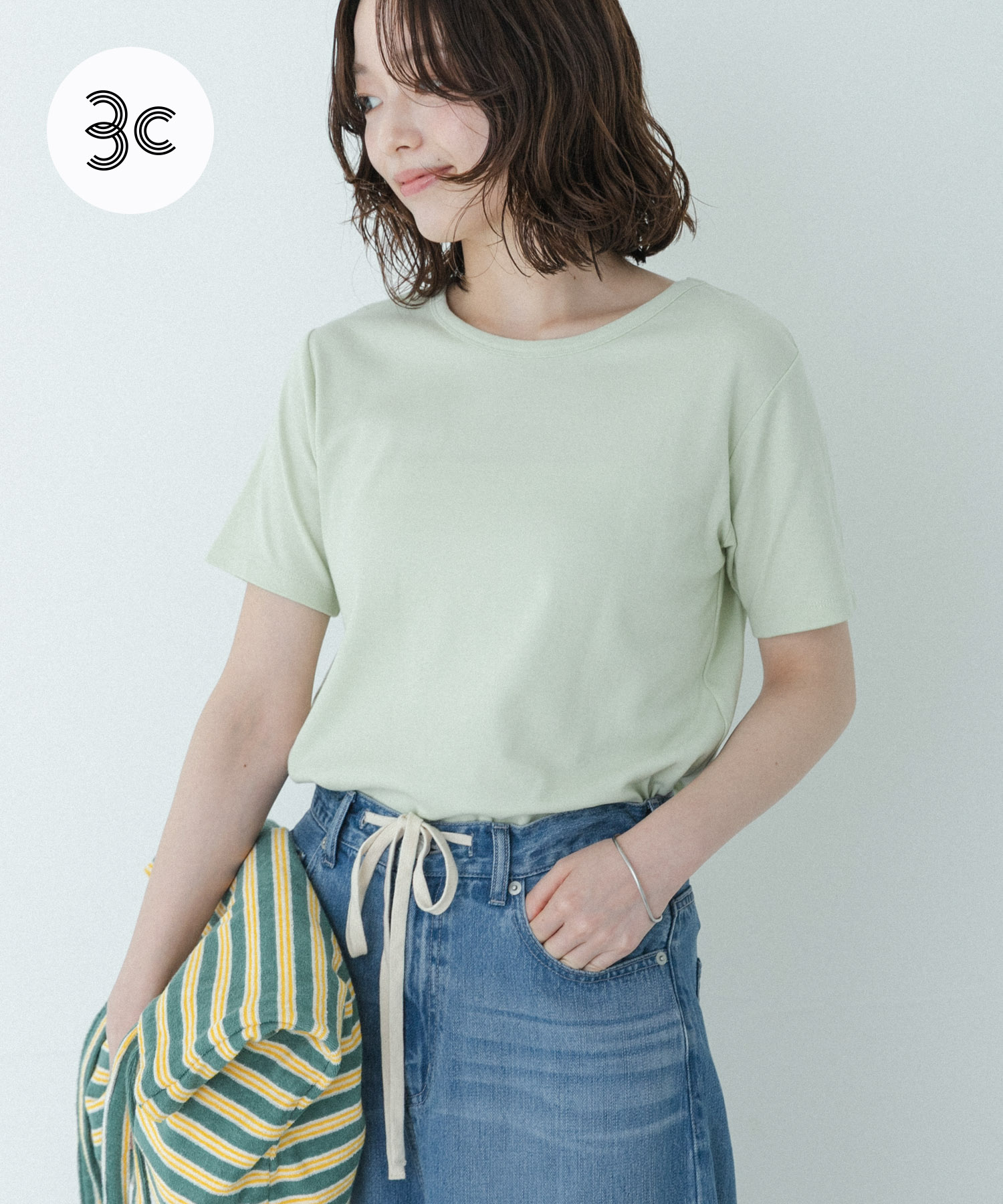 オーガニックコットンコンパクトスムースTシャツ