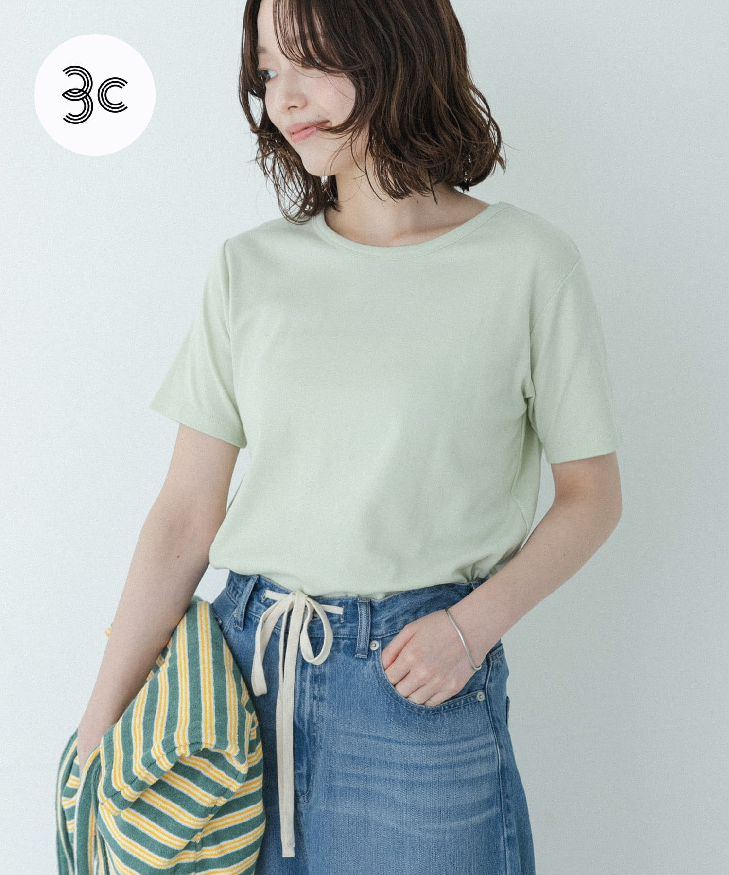 オーガニックコットンコンパクトスムースTシャツ