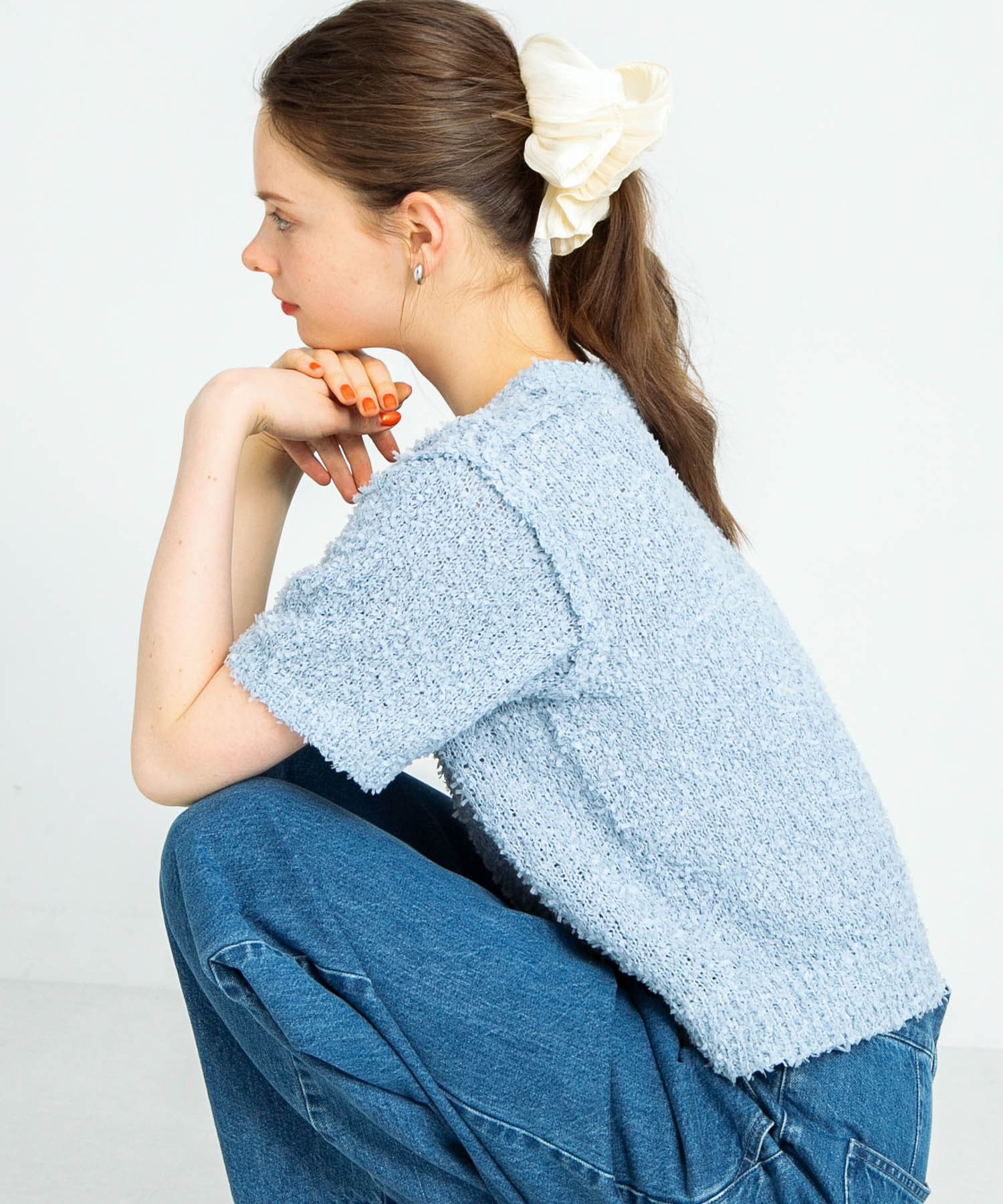 フェザーサマーニットプルオーバー