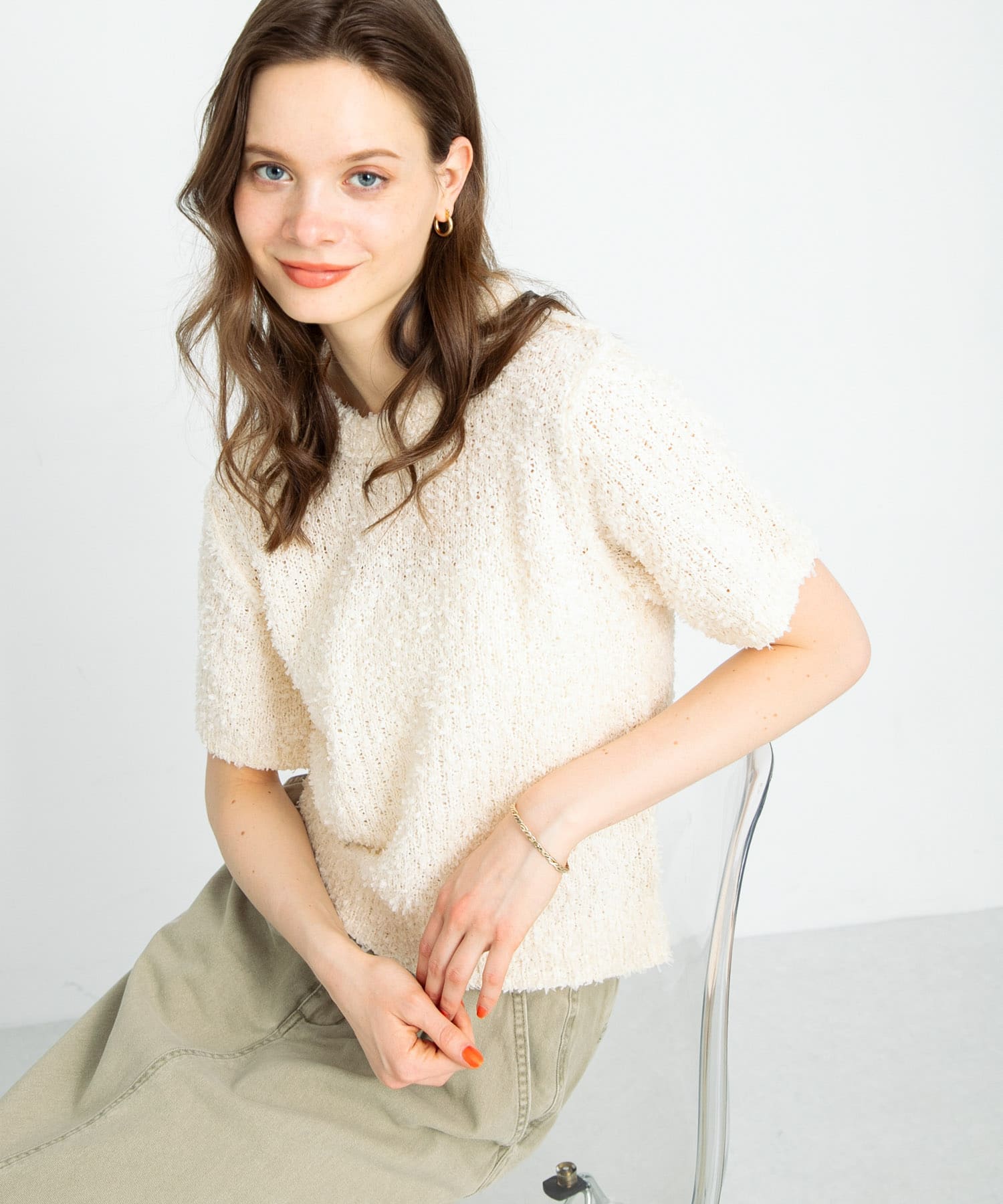 フェザーサマーニットプルオーバー