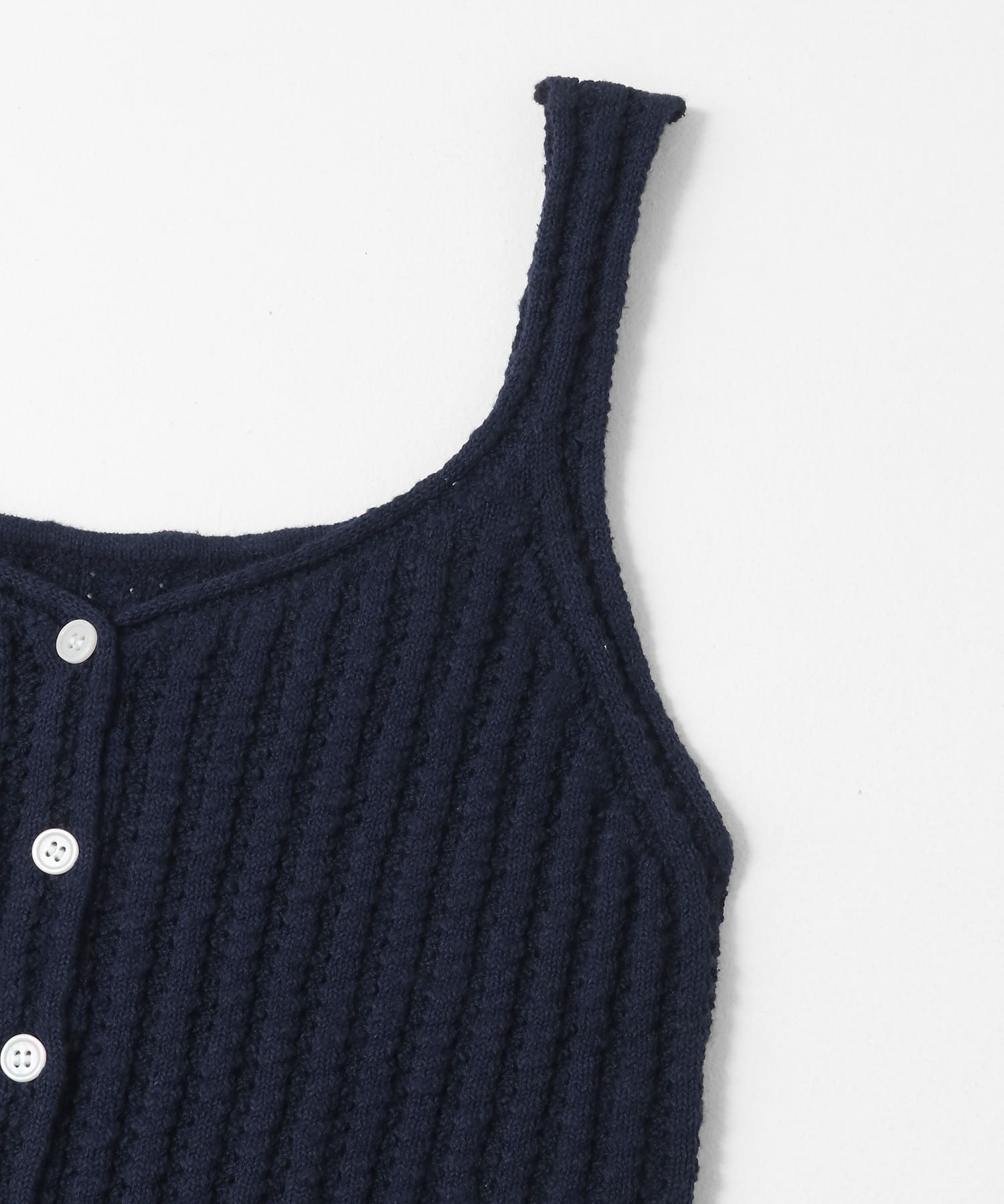 2WAY透かし編みニットビスチェ ネイビー FREE