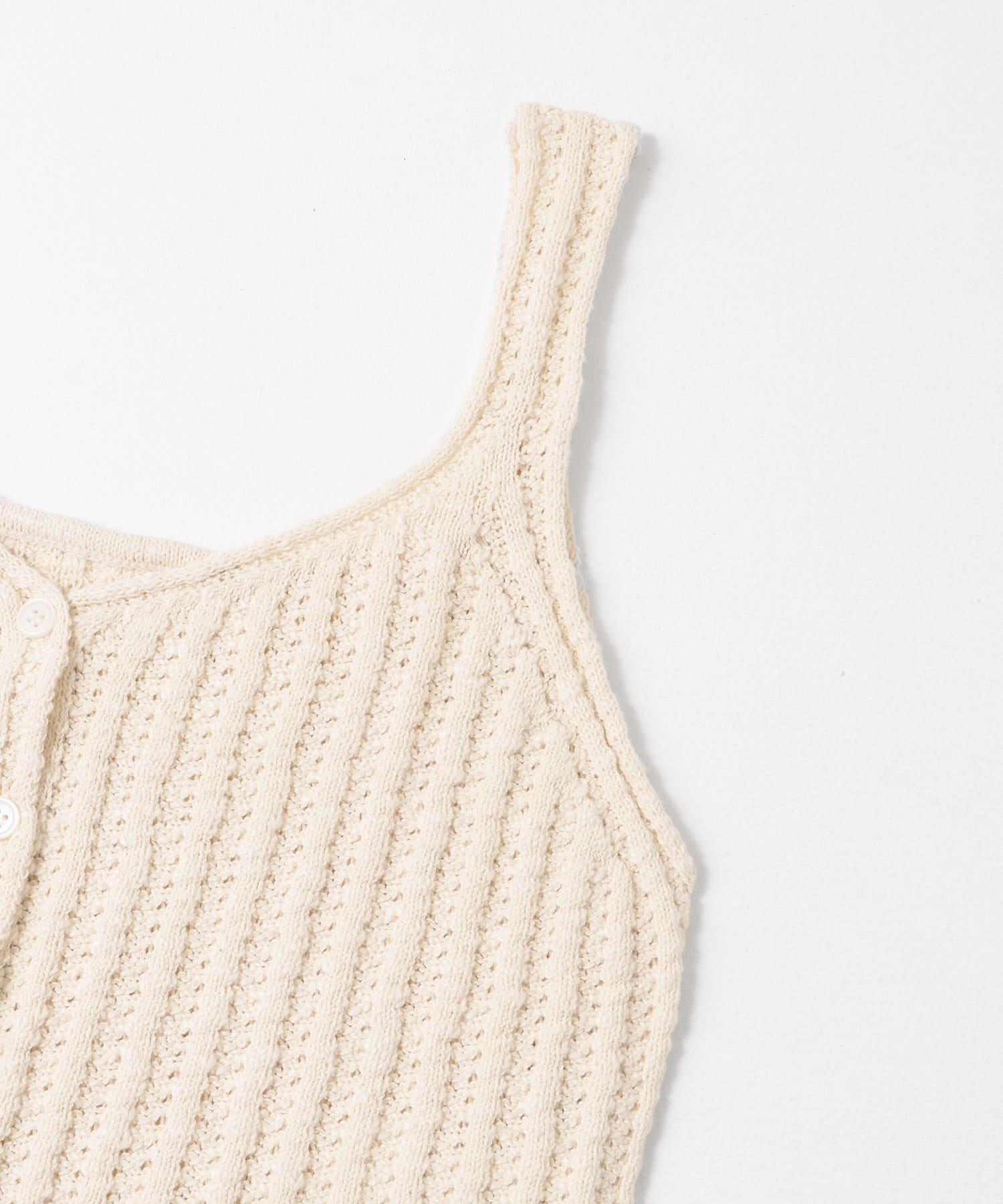 2WAY透かし編みニットビスチェ アイボリー FREE