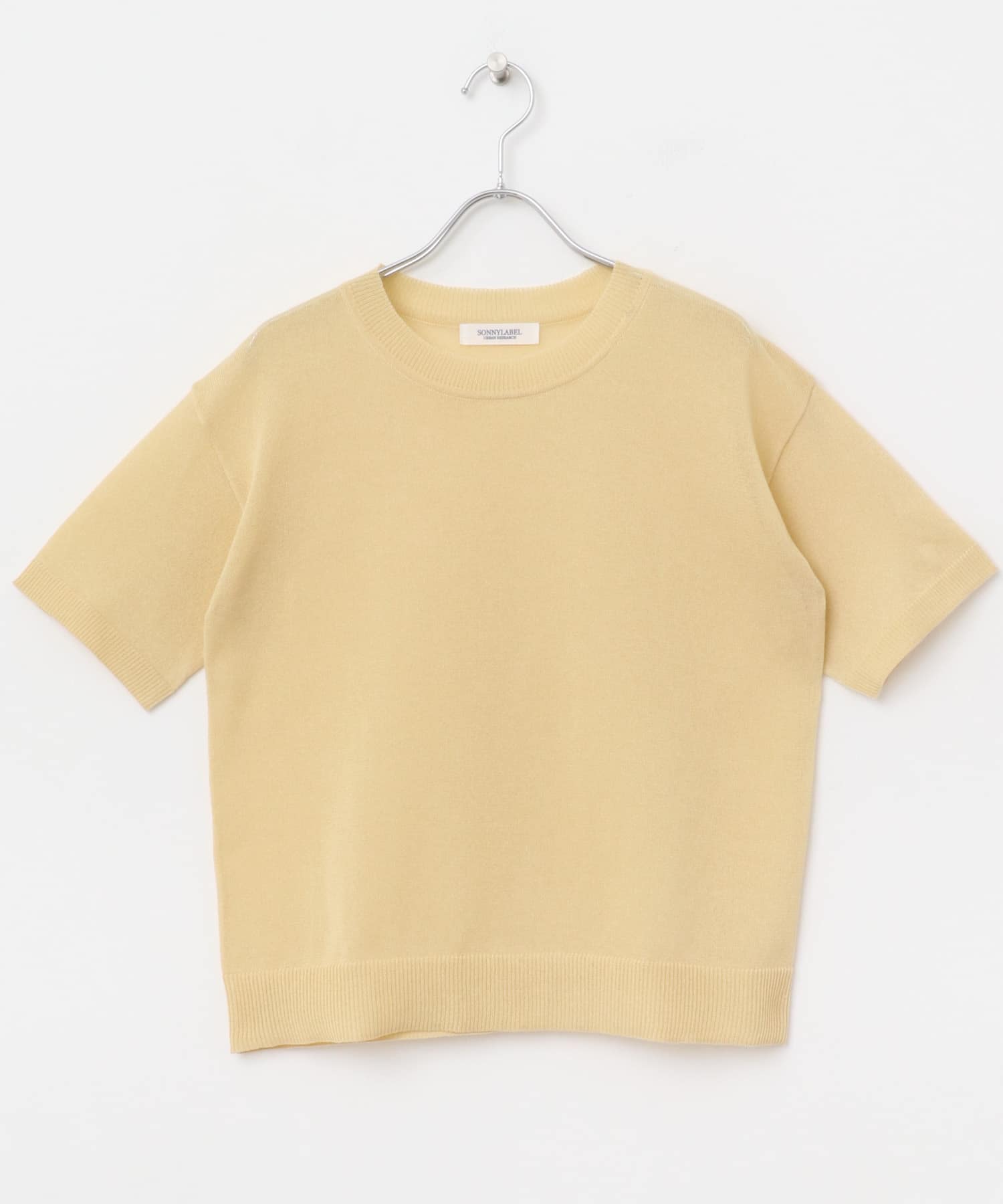 シアーラメニットTシャツ バター FREE