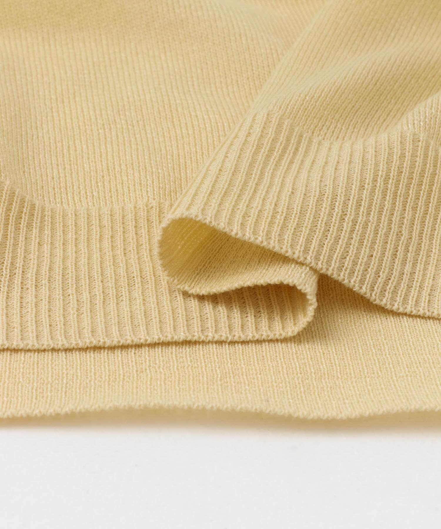 シアーラメニットTシャツ バター FREE