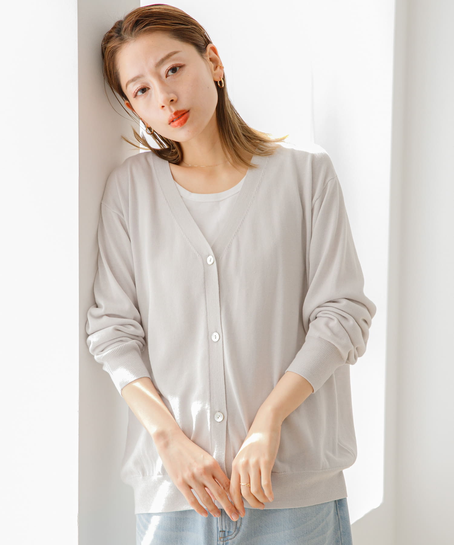 『接触冷感/UVカット』クールミストカーディガン