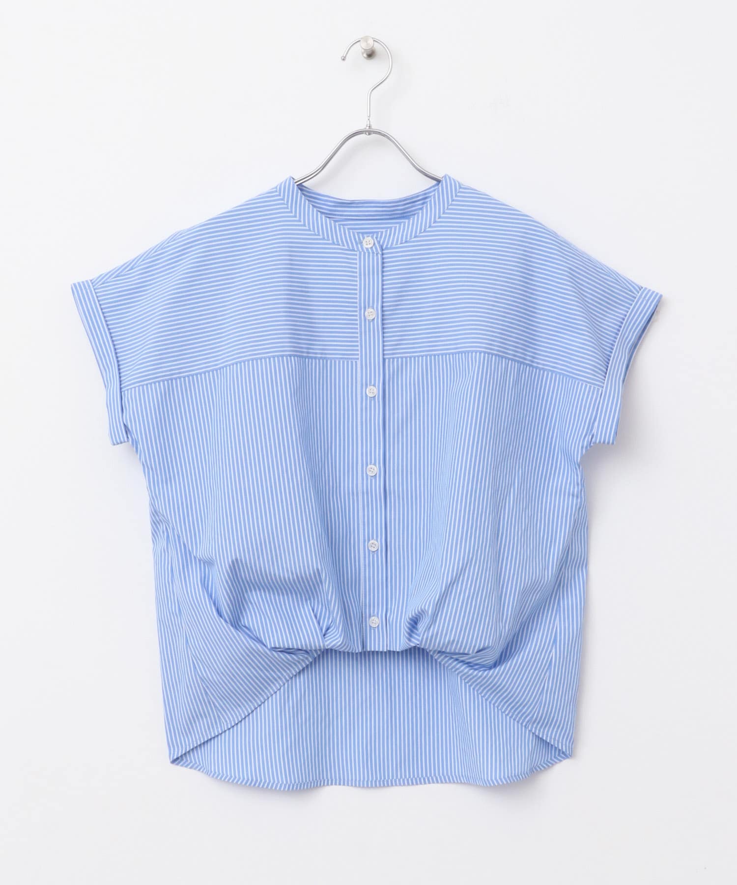 『WEB限定』フロントタックフレンチスリーブシャツ BLU×OFF FREE