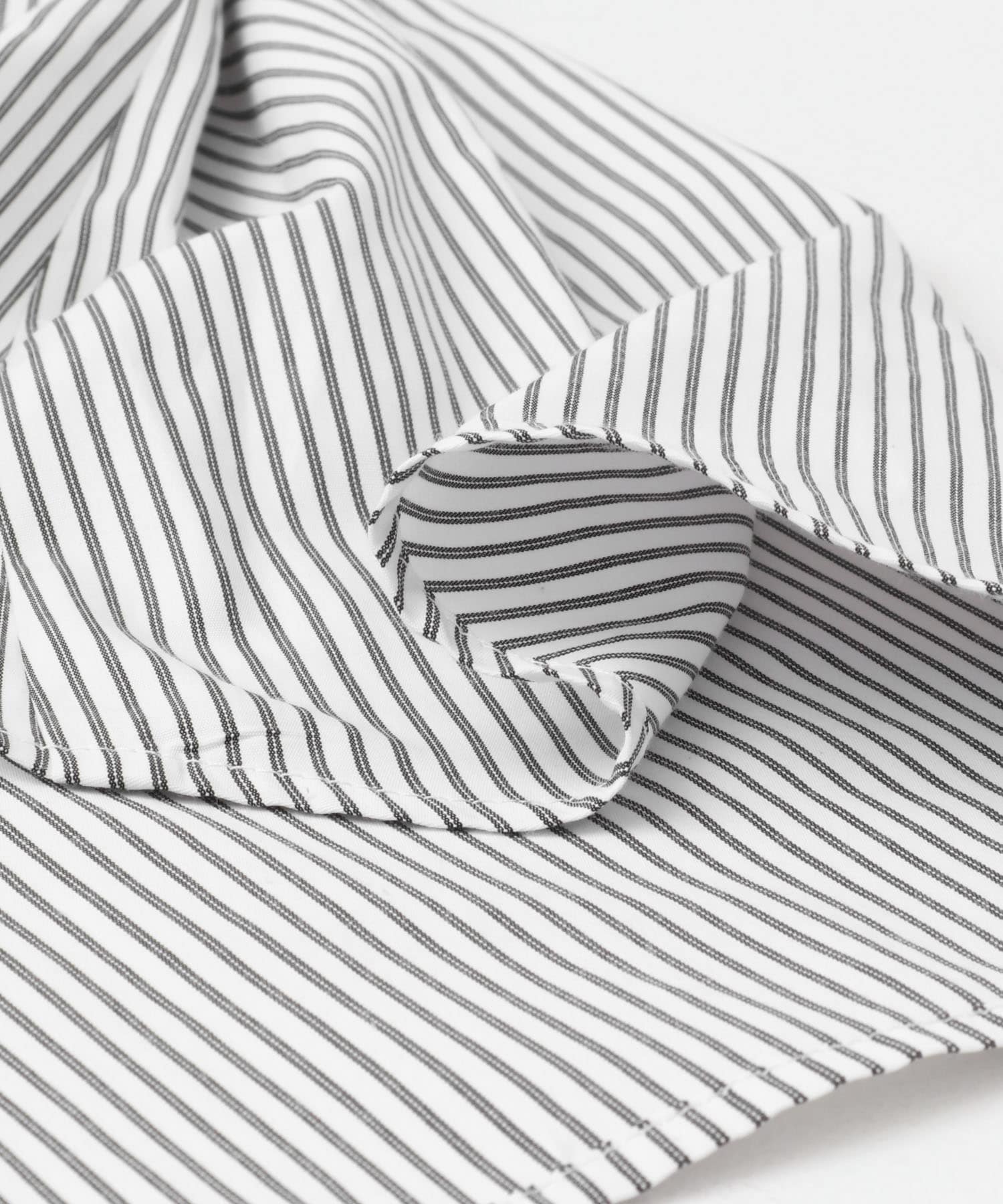 『WEB限定』フロントタックフレンチスリーブシャツ WHT×BLK FREE