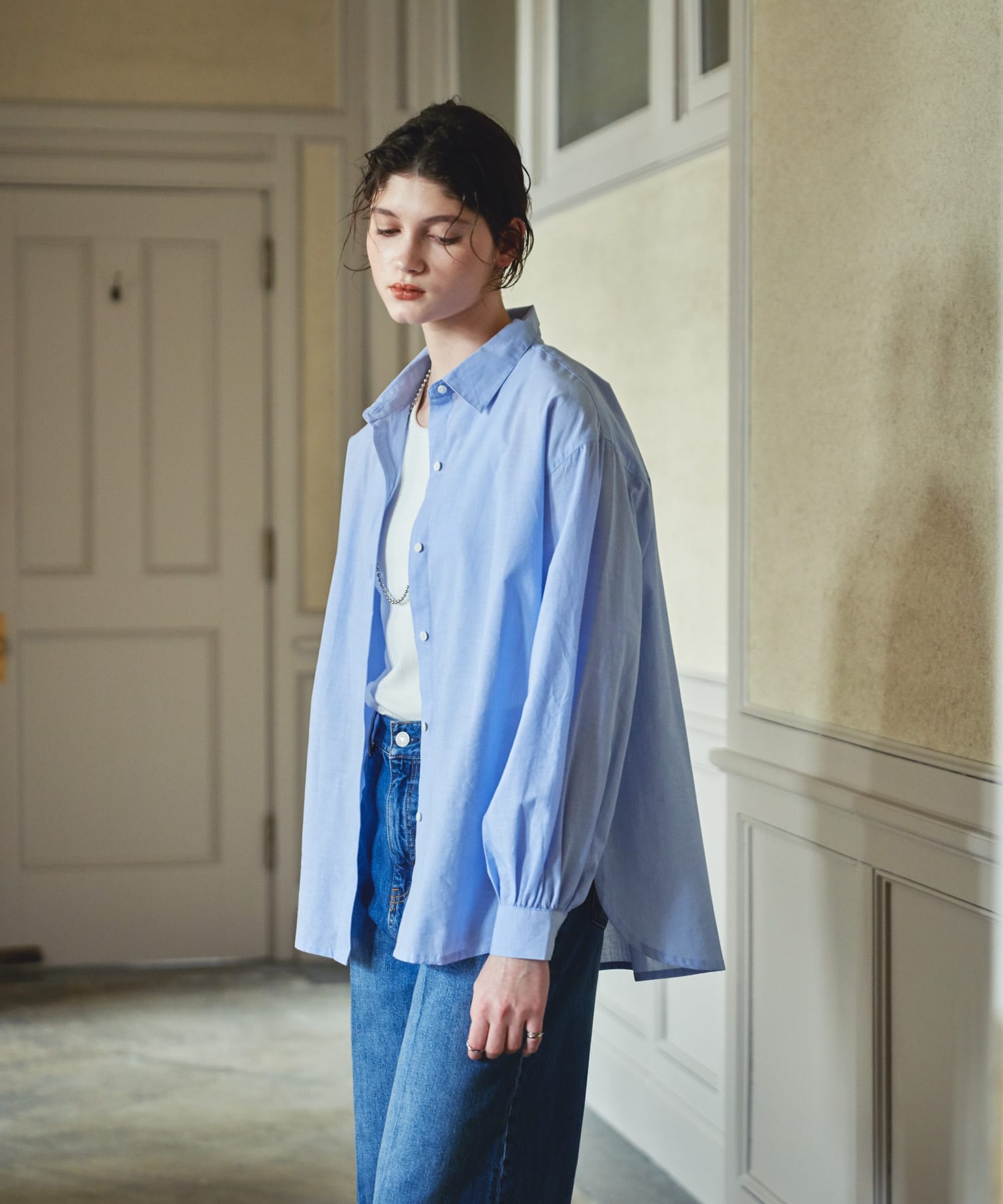 エアリーコットンアソートストライプシャツ