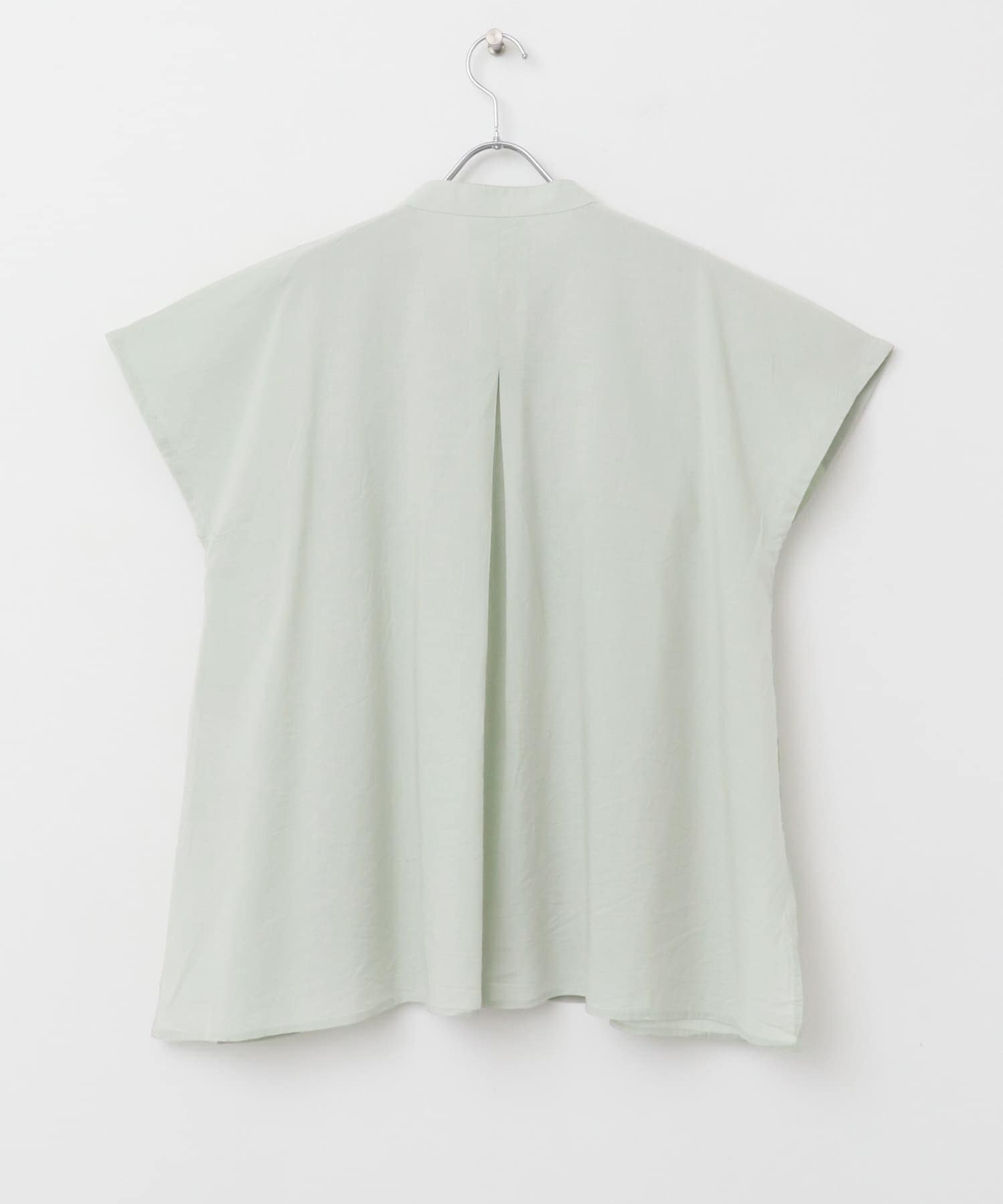 エアリーコットンフリルフレンチシャツブラウス ミント FREE