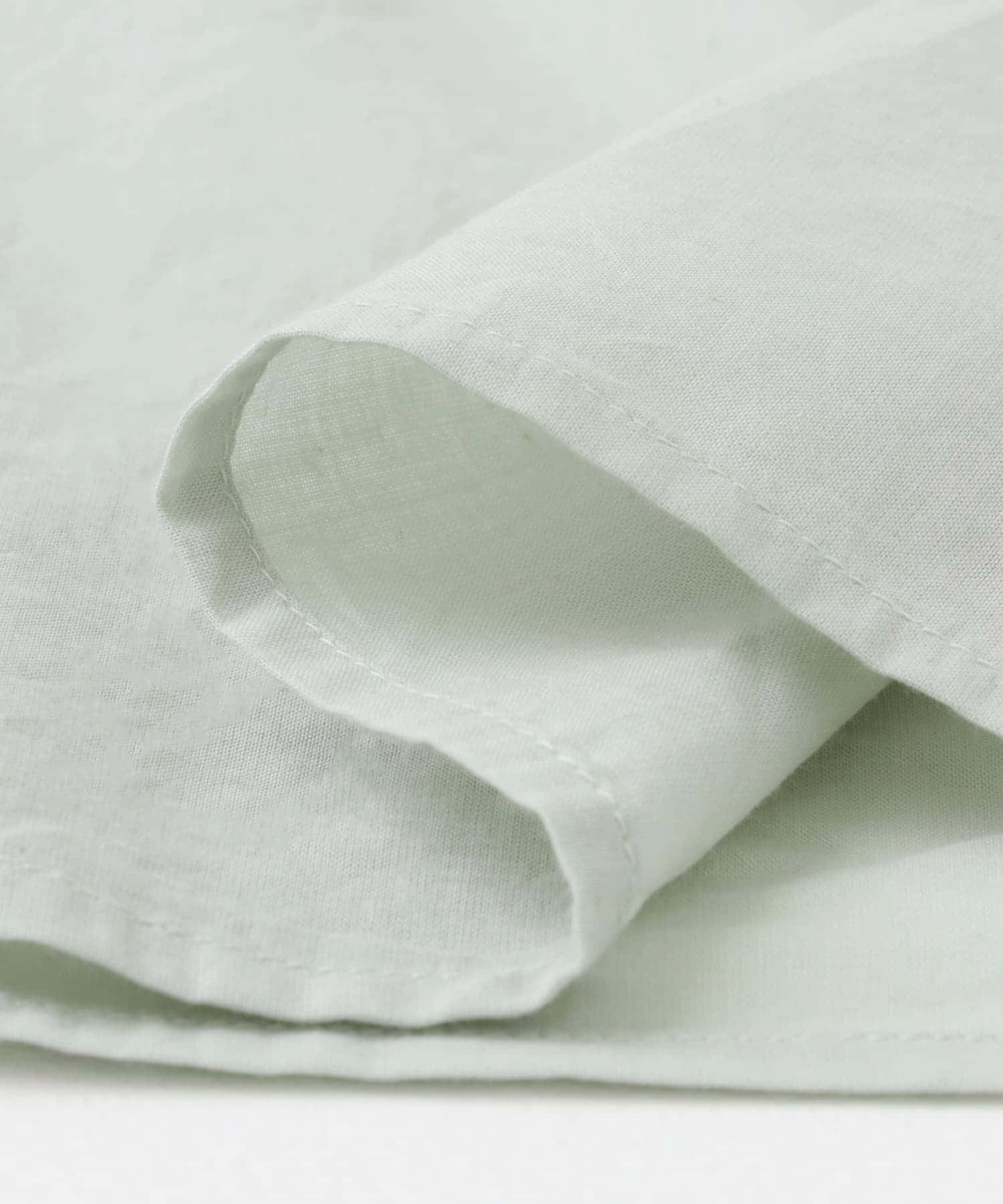 エアリーコットンフリルフレンチシャツブラウス ミント FREE