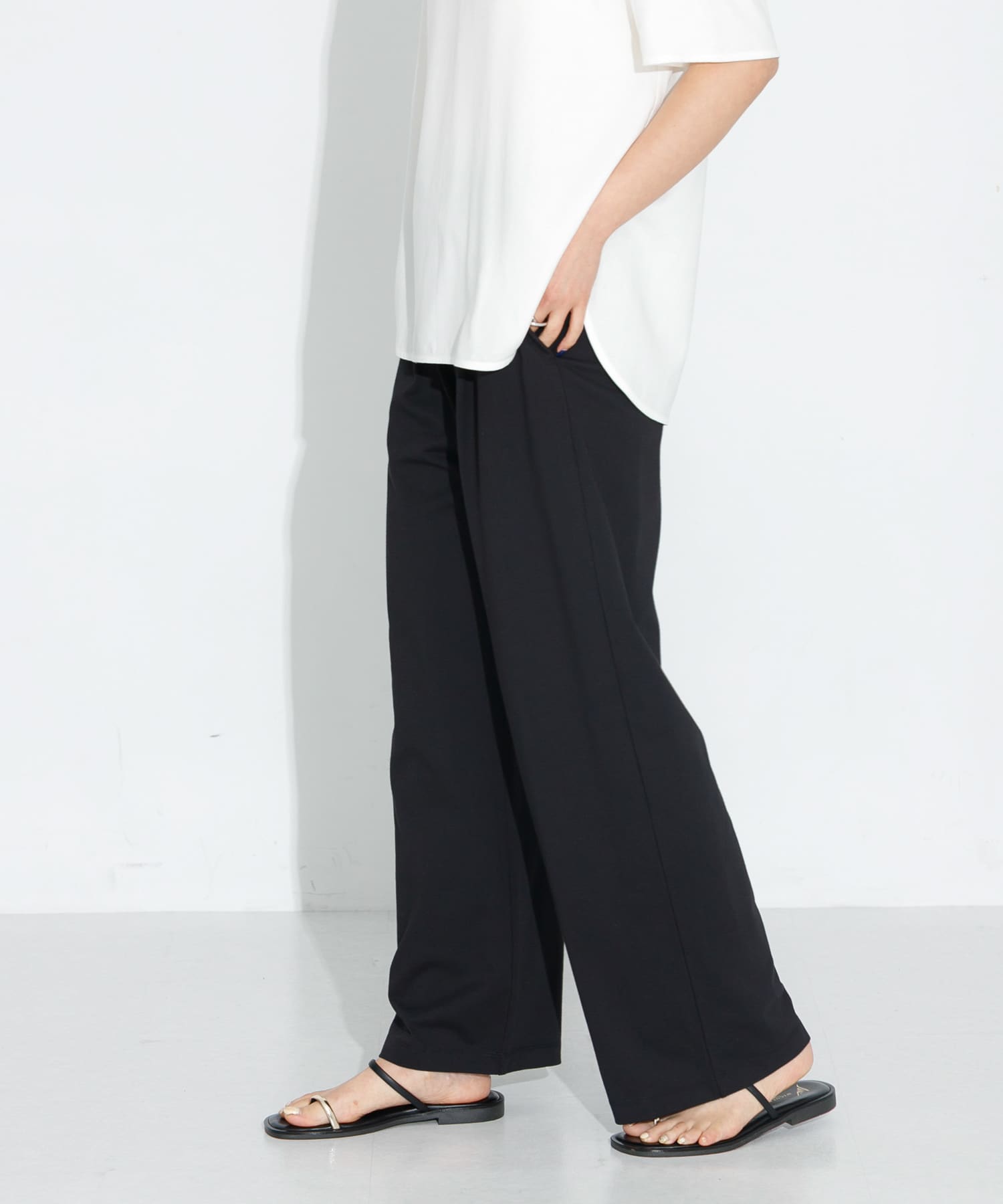 『WEB限定』『UR TECH ひやサラクール』イージーワンタックパンツ