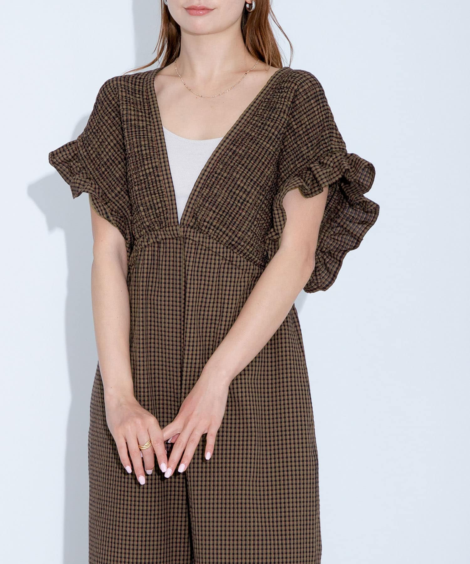 シャーリングサマーオールインワン