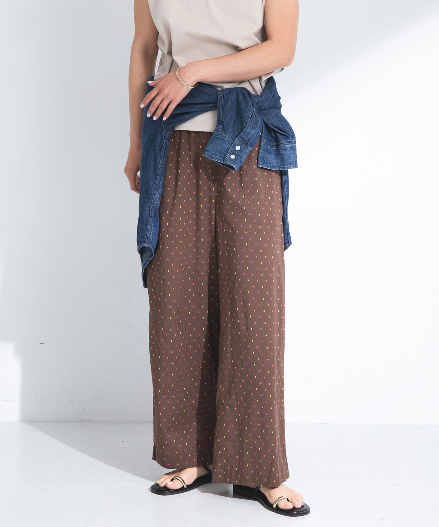 コットンドビーイージーパンツ