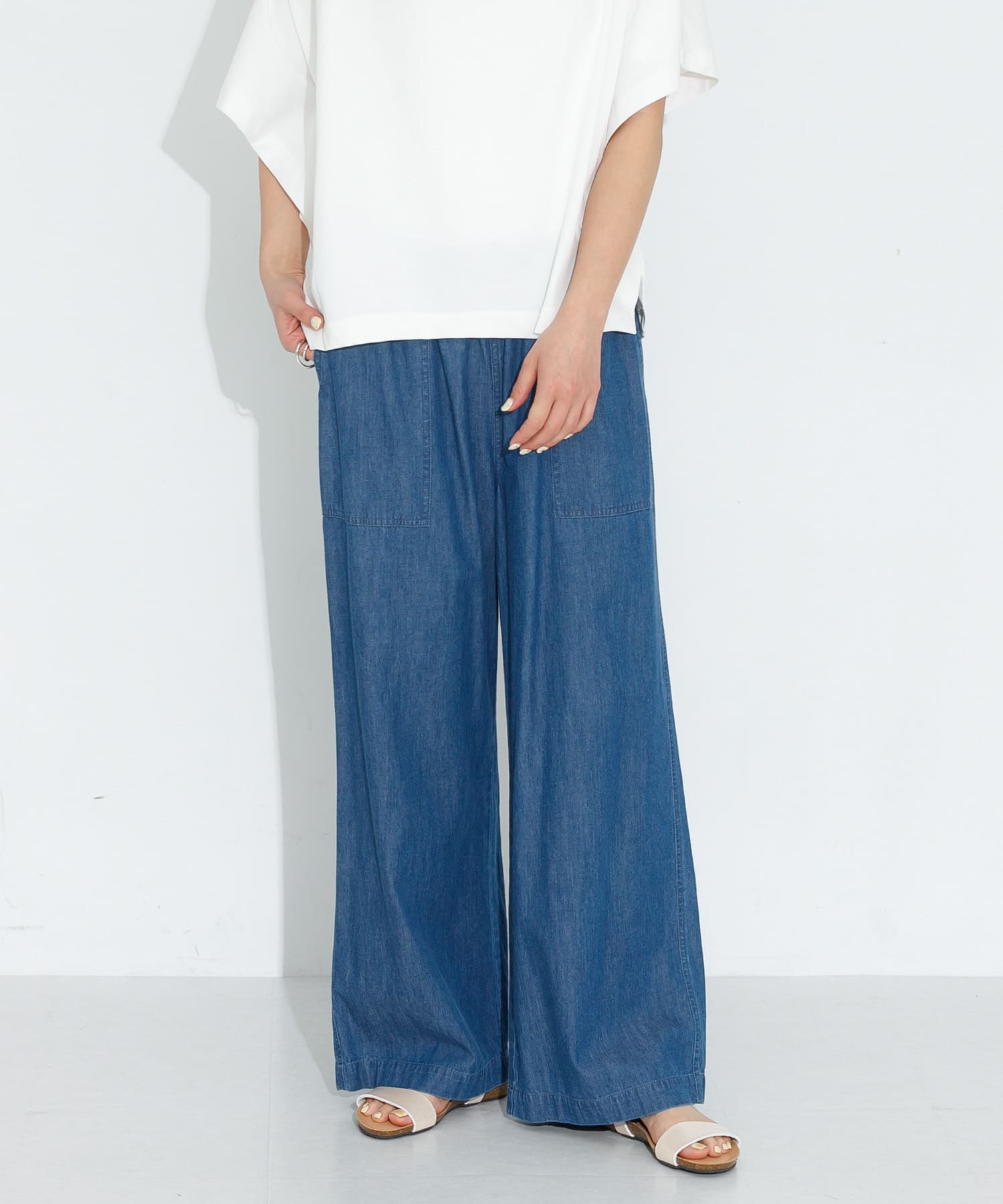 デニムベイカーイージーパンツ