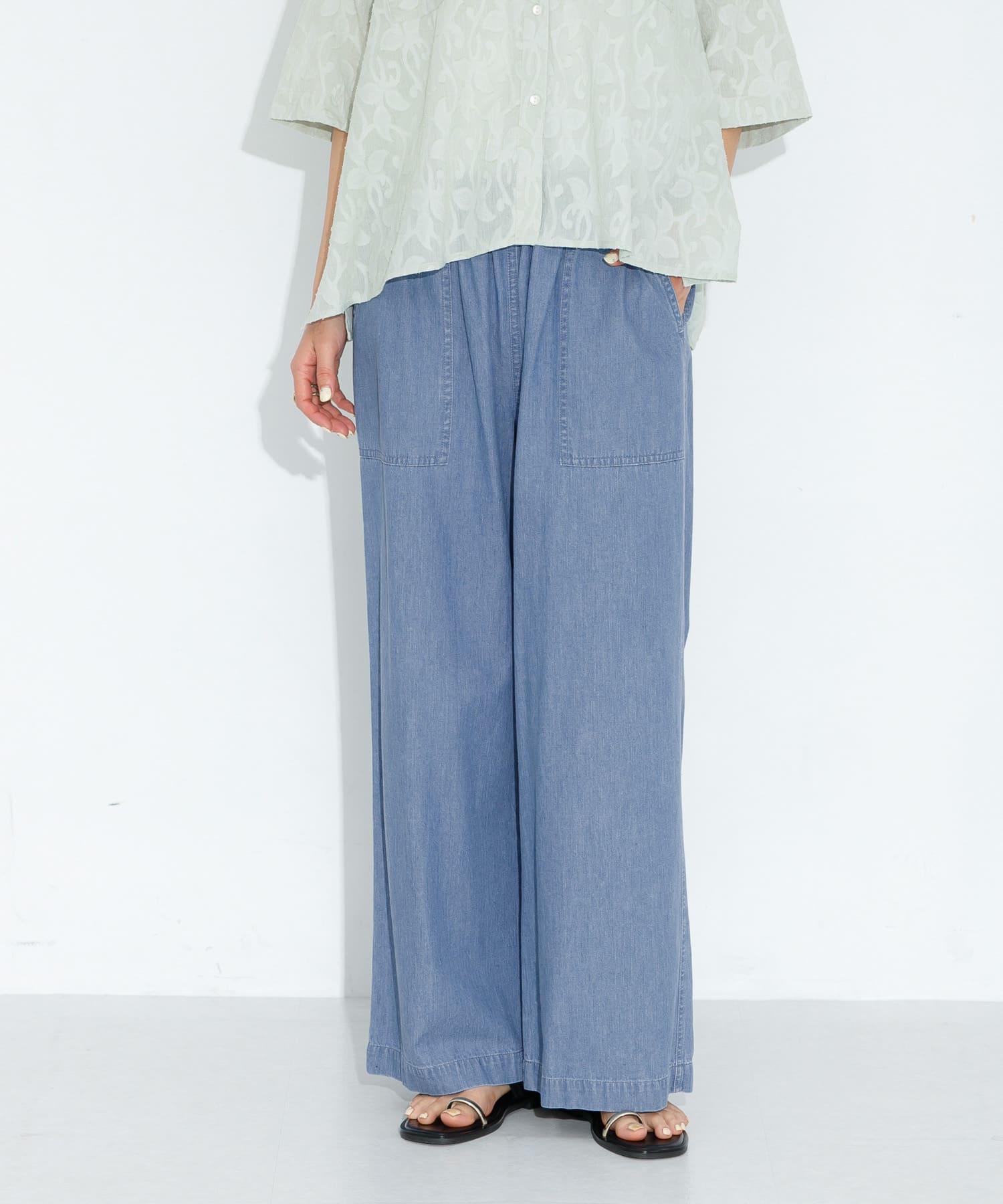 デニムベイカーイージーパンツ