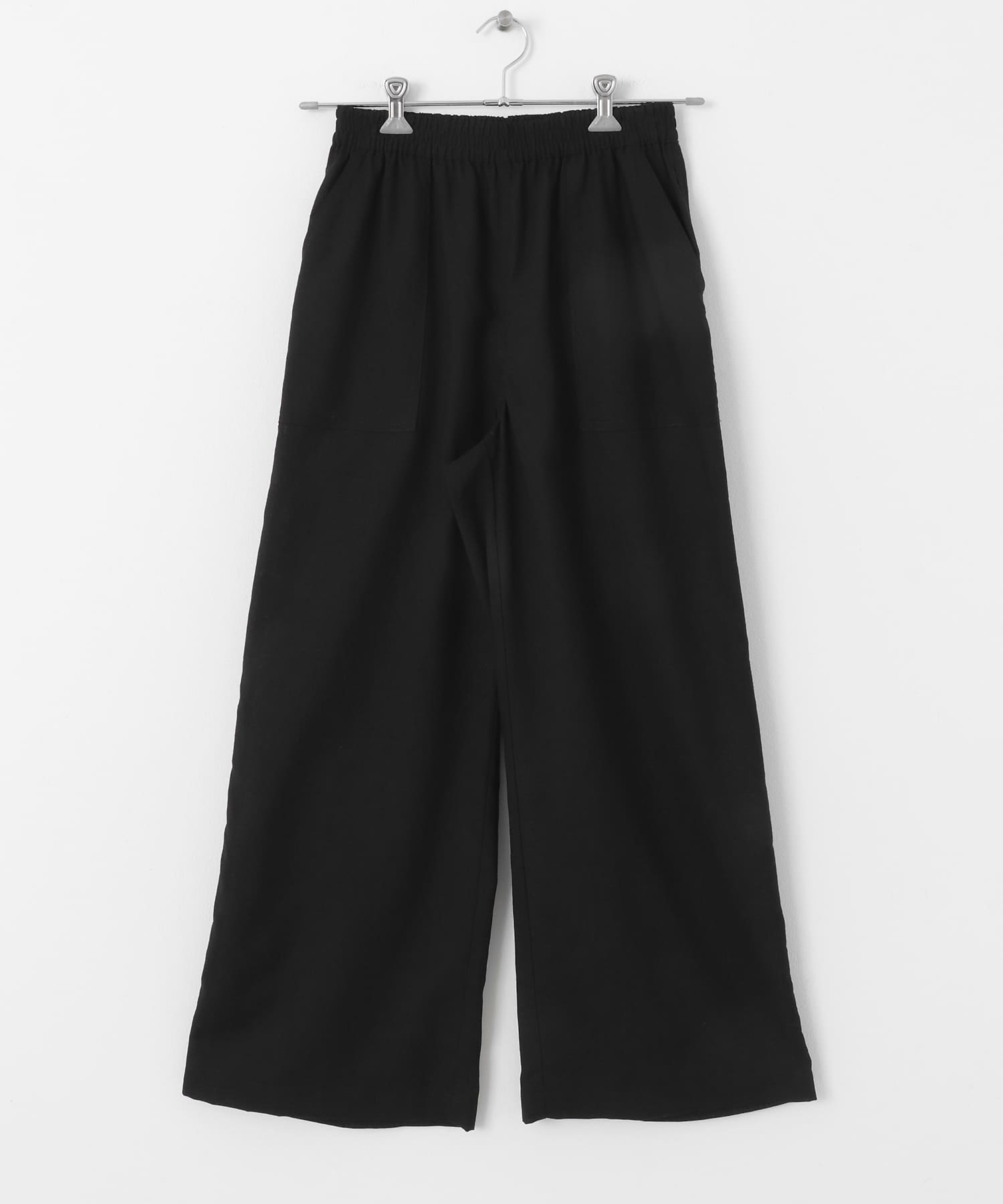 『UR TECH 高機能リネン』リネン混ベイカーイージーパンツ ブラック 36