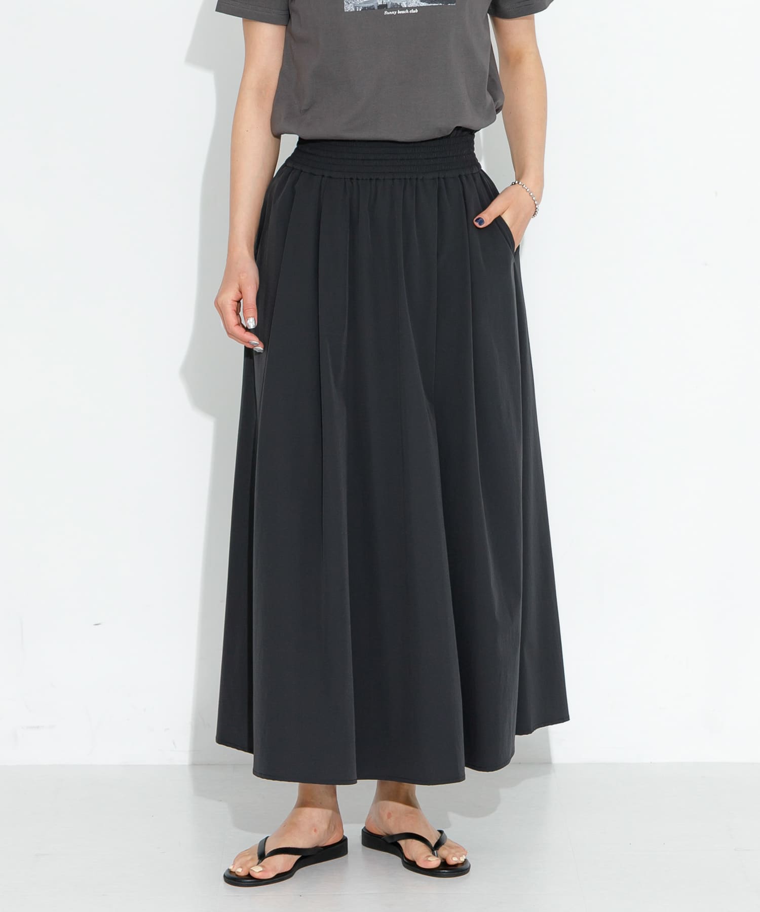 『吸水速乾/接触冷感』Breeze Fit タックフレアスカート