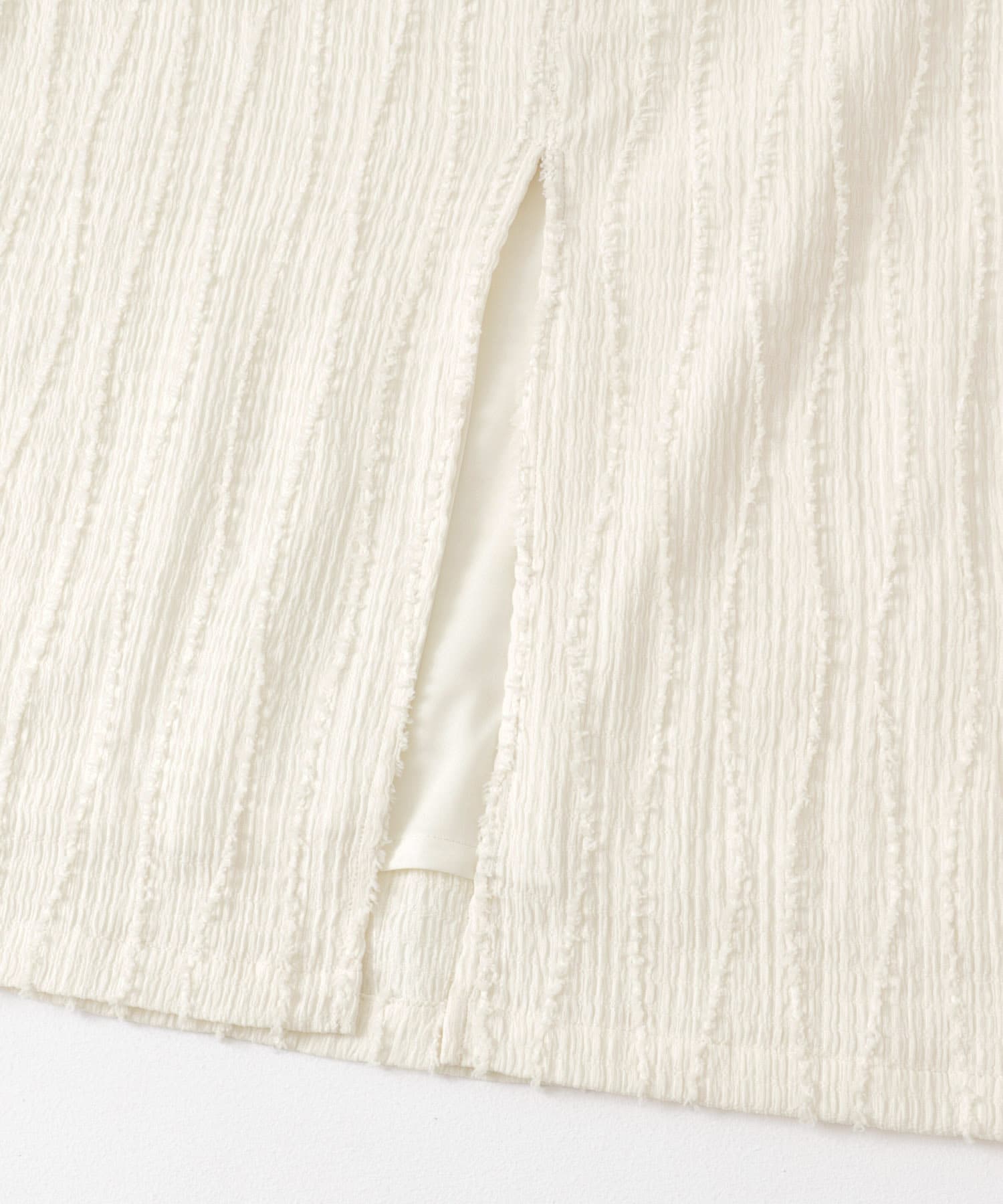 カットフリンジナロースカート オフ FREE