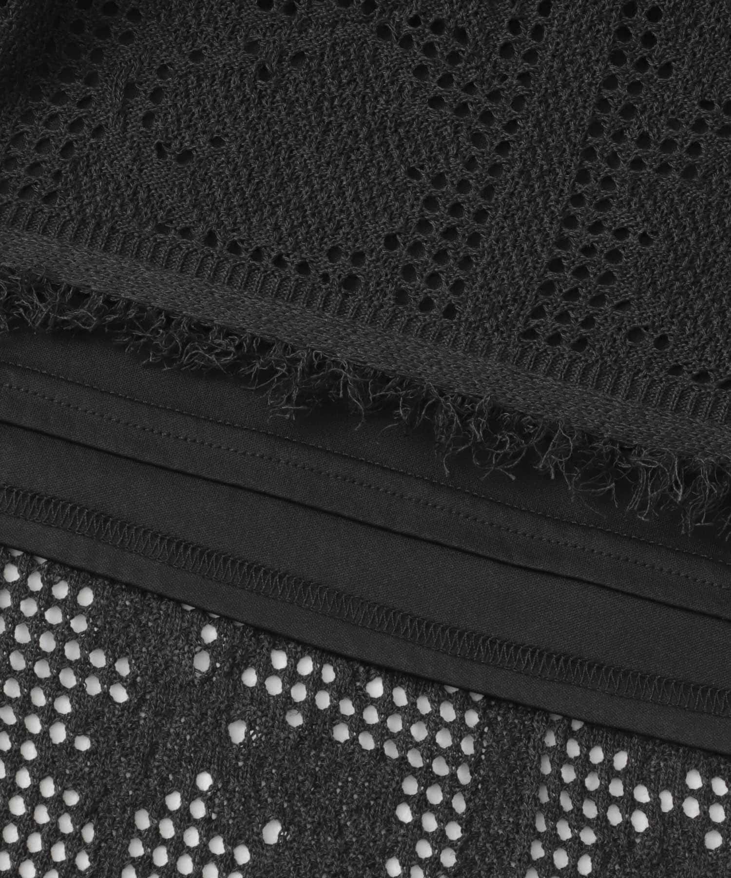 フラワーメッシュスカート チャコール FREE