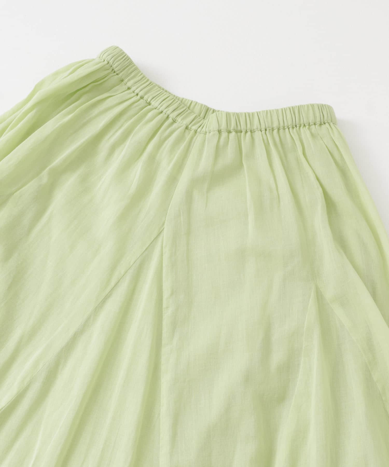 エアリーコットンボイルフレアスカート ライム FREE