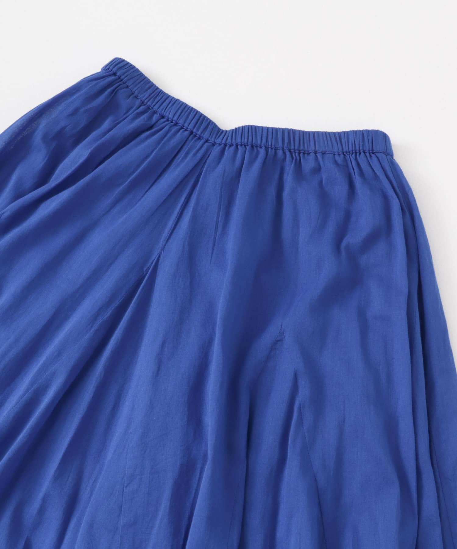エアリーコットンボイルフレアスカート ブルー FREE