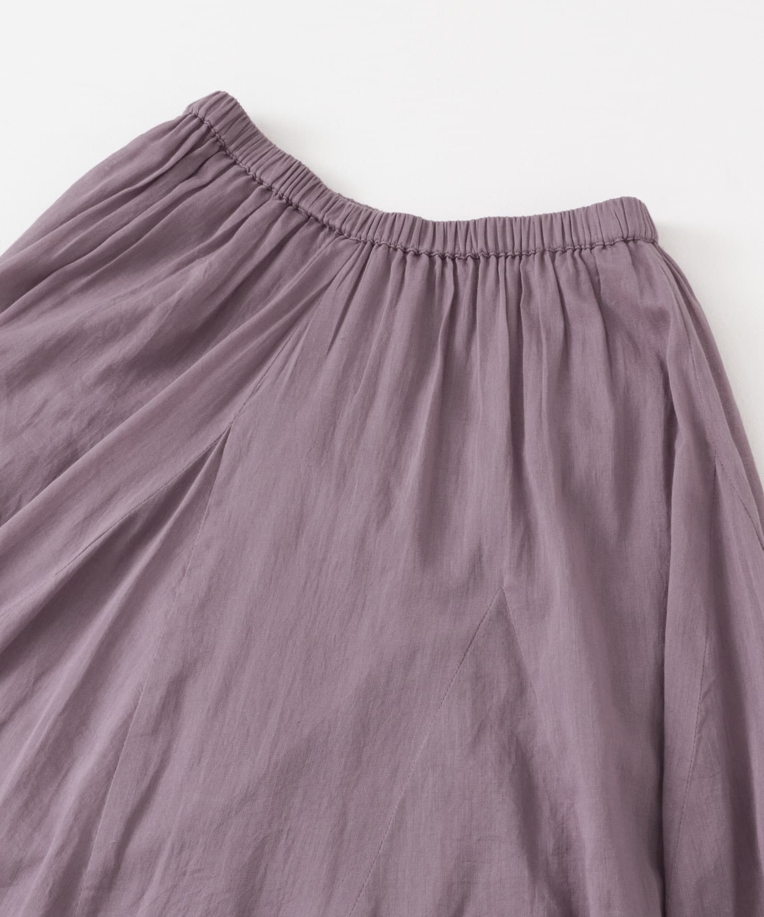 エアリーコットンボイルフレアスカート D.パープル FREE
