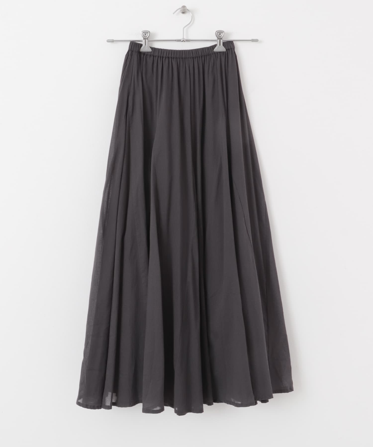 エアリーコットンボイルフレアスカート インクブラック FREE
