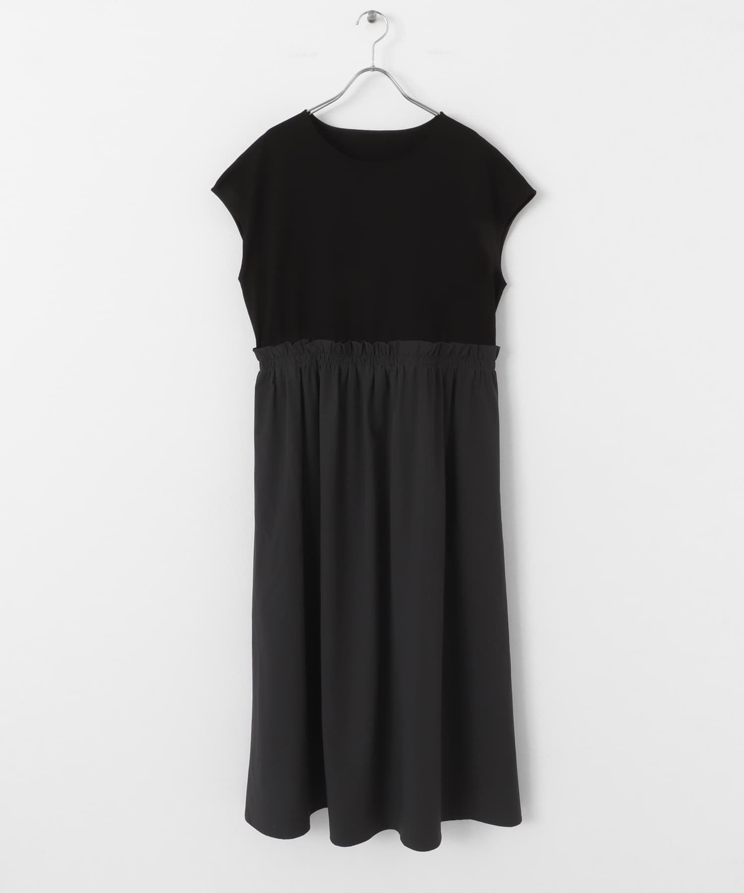 『吸水速乾/接触冷感』Breeze Fit ドッキングワンピース BLK×CHA FREE