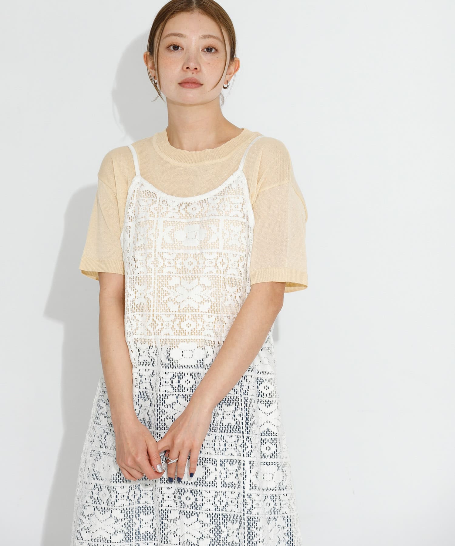 レースキャミワンピース