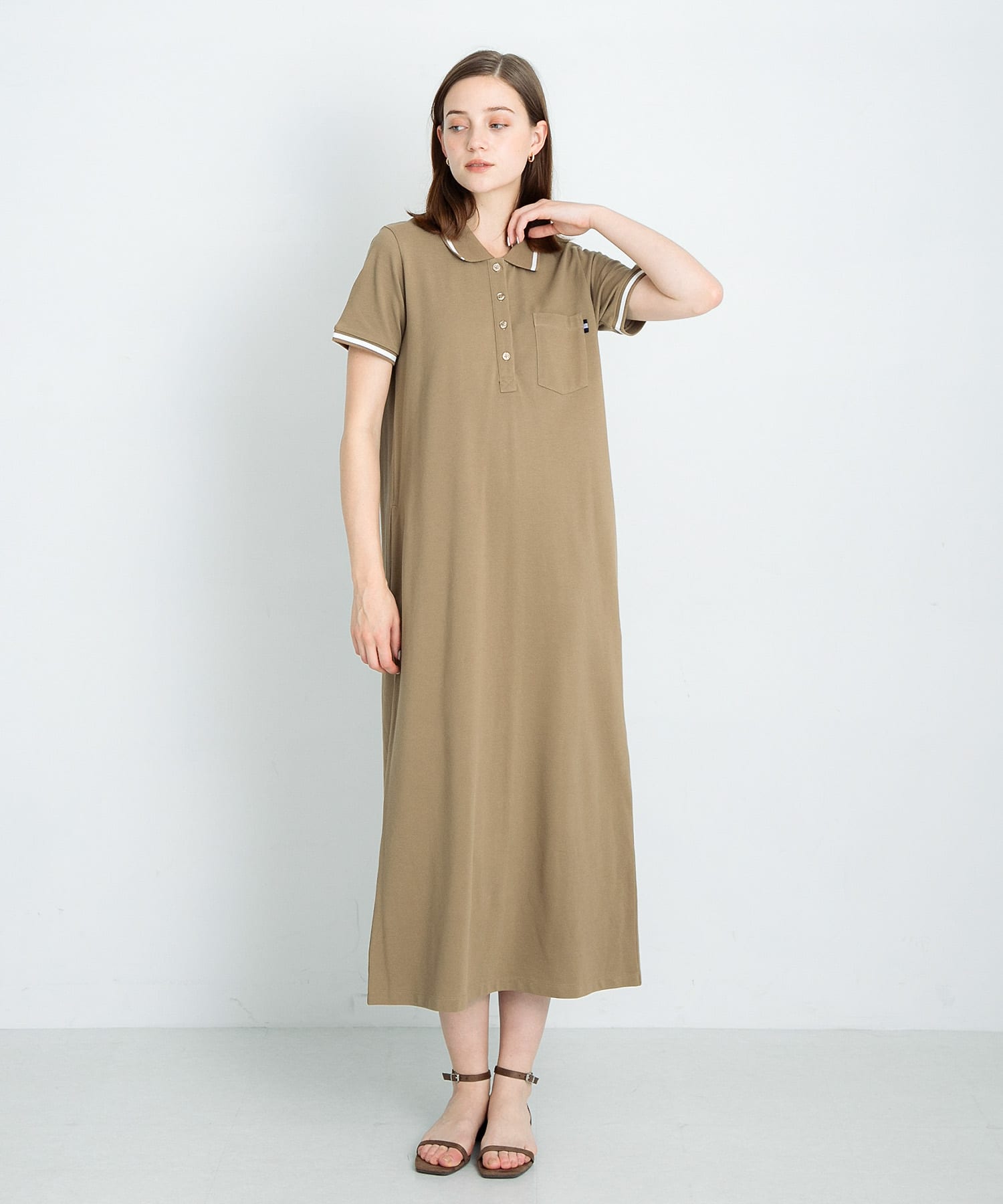 接触冷感カノコポロワンピース