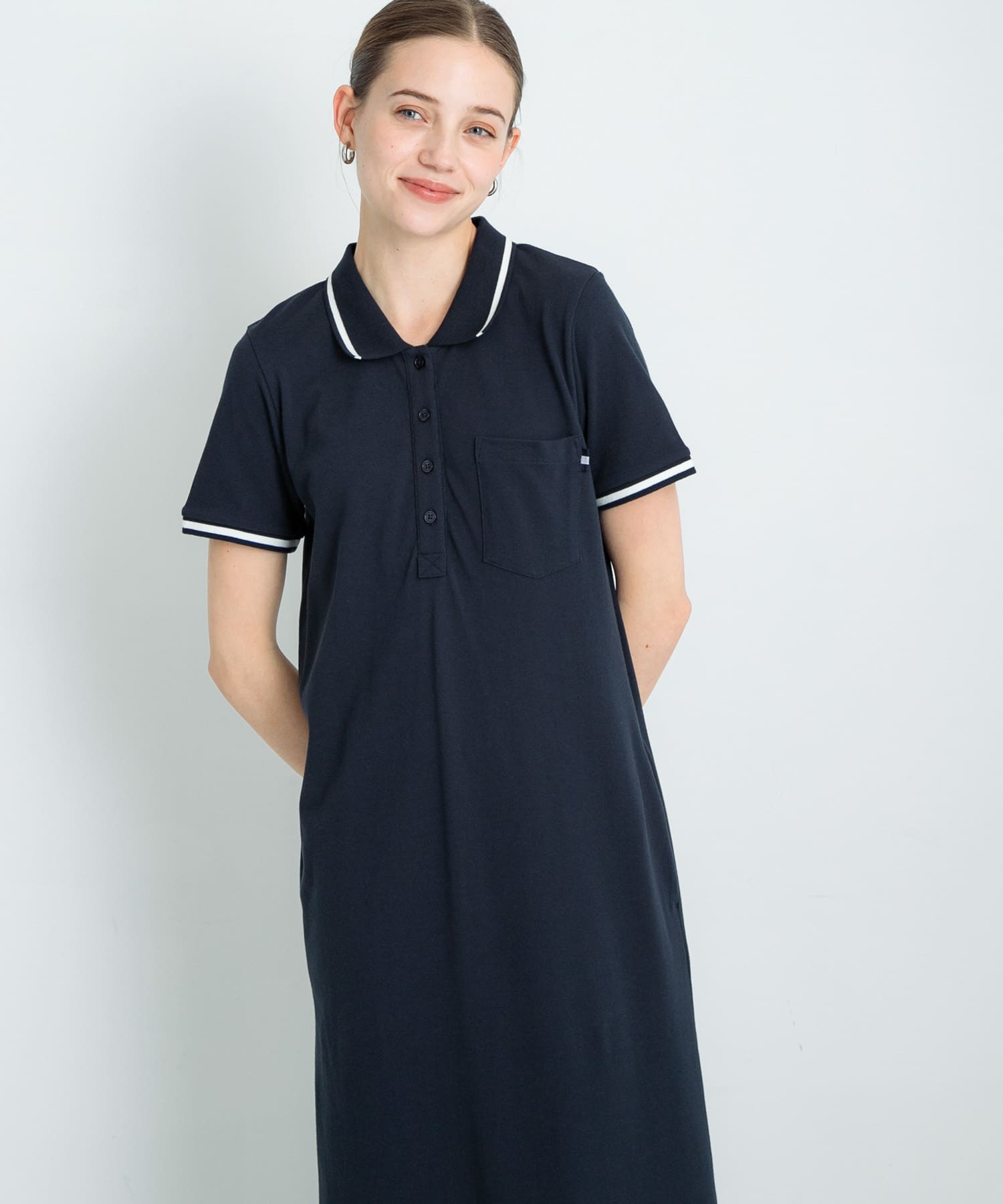 接触冷感カノコポロワンピース