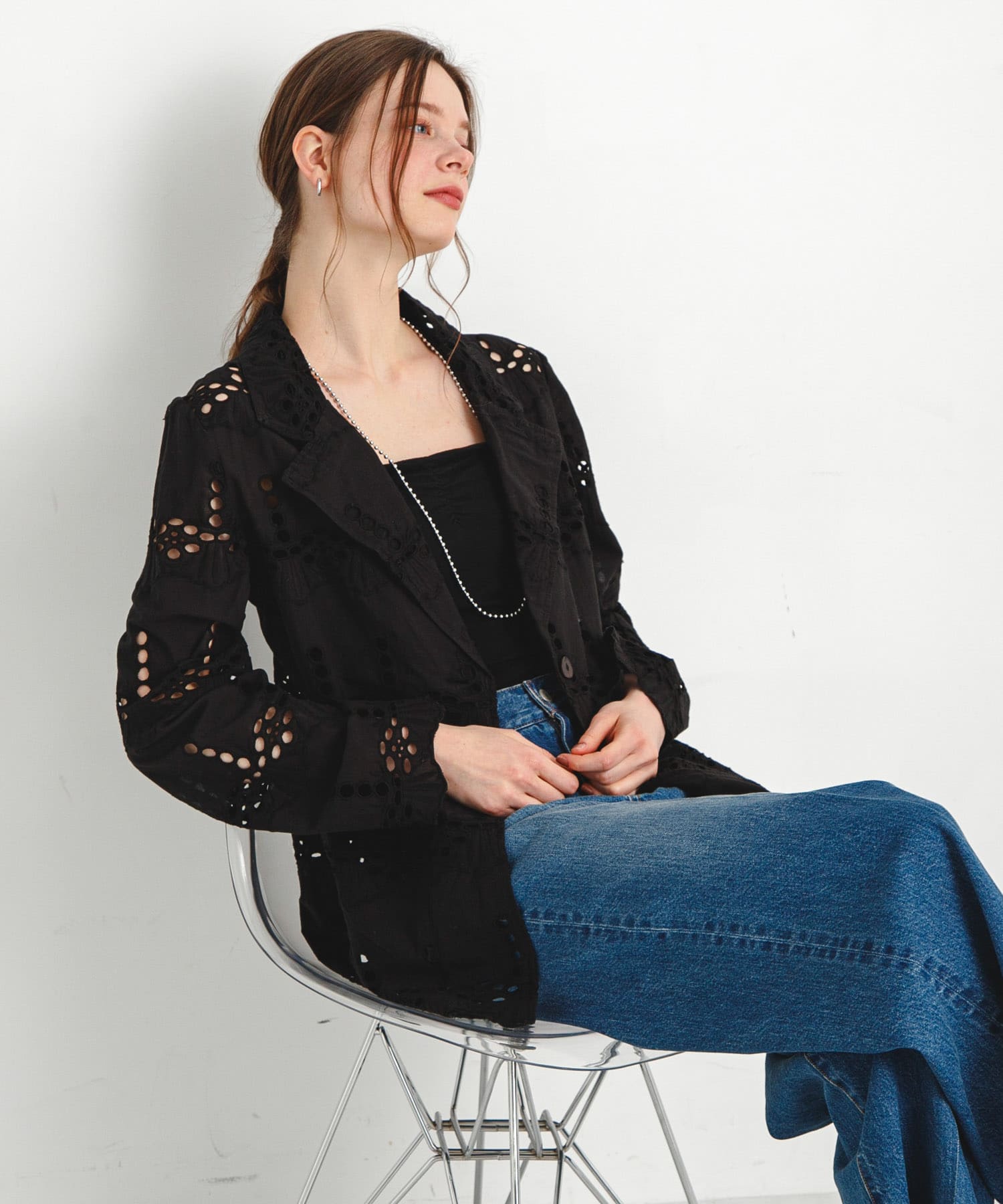 コットンレースジャケット