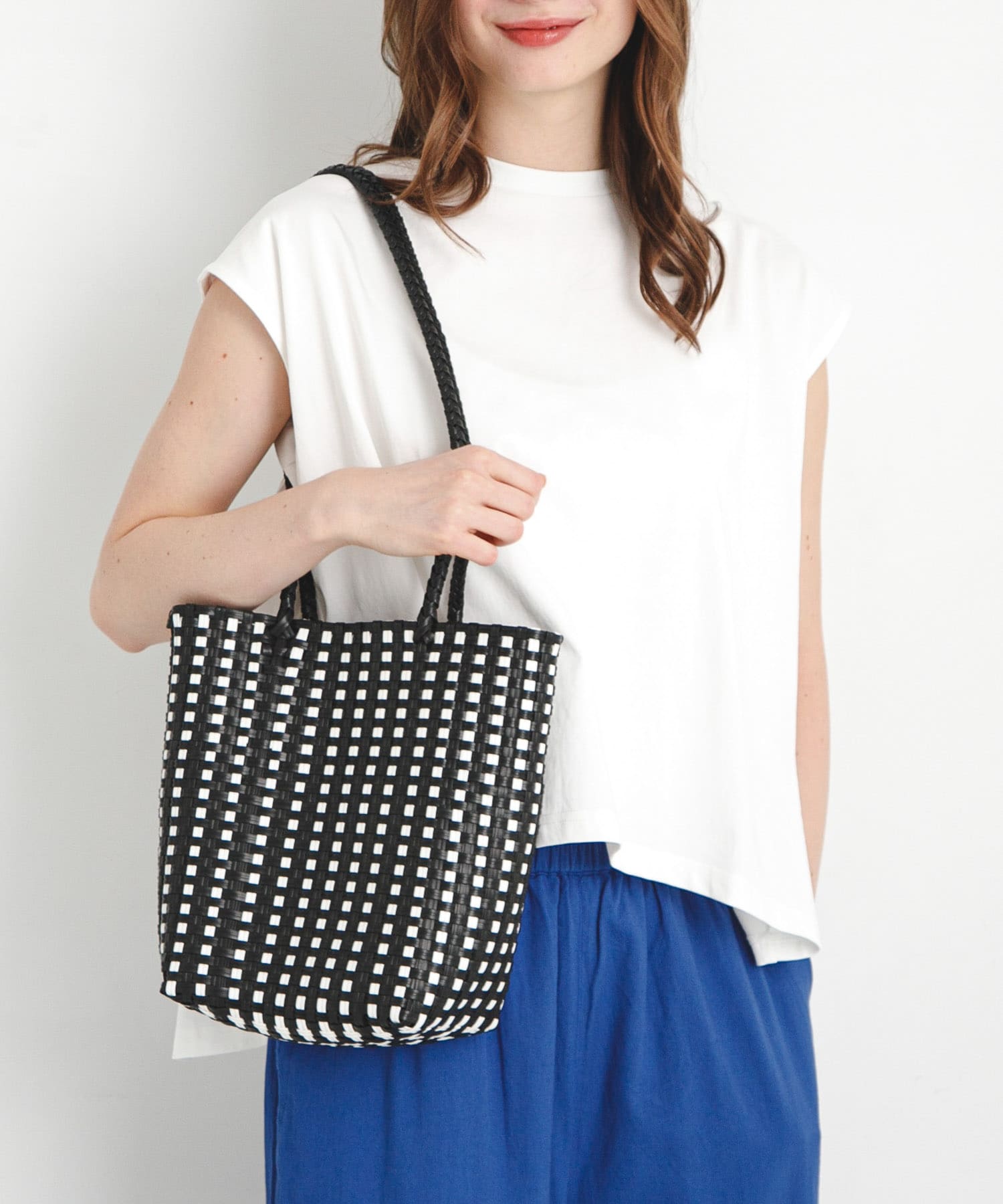 メルカドトートバッグ ブラック×オフ one