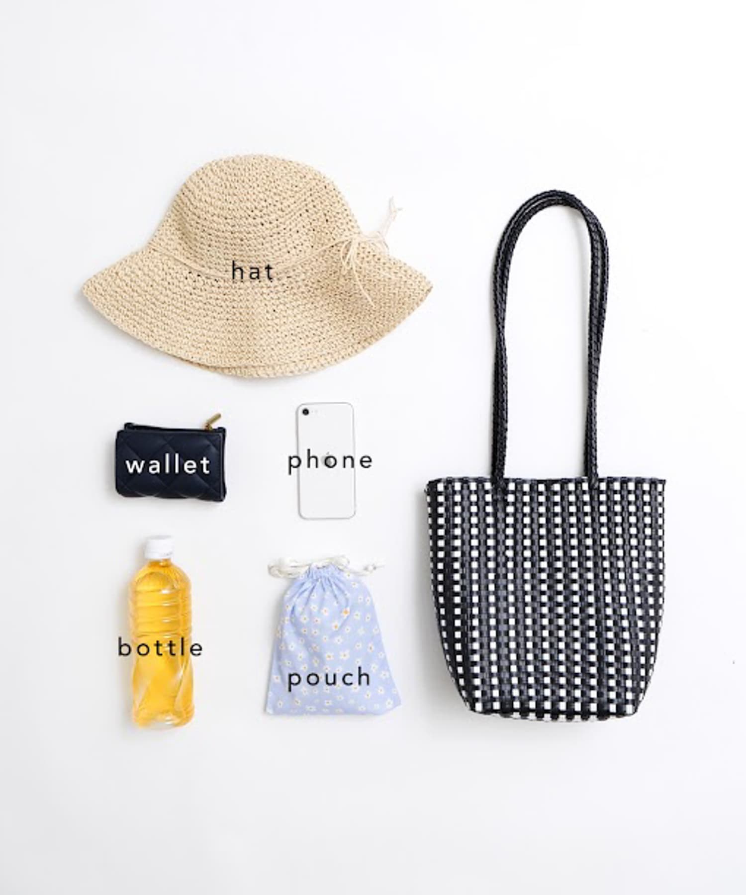 メルカドトートバッグ ブラック×オフ one