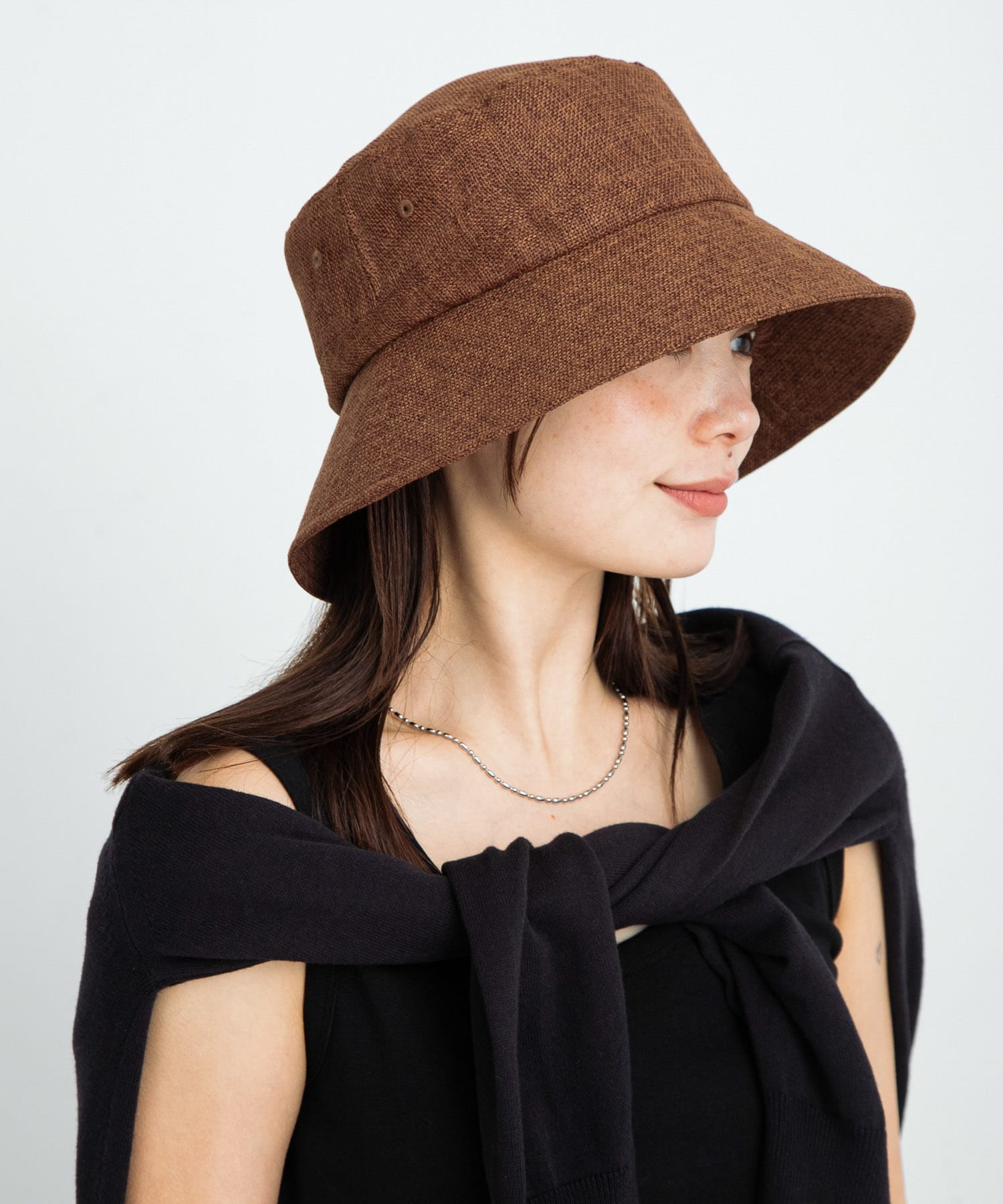 折りたたみリネンライクハット