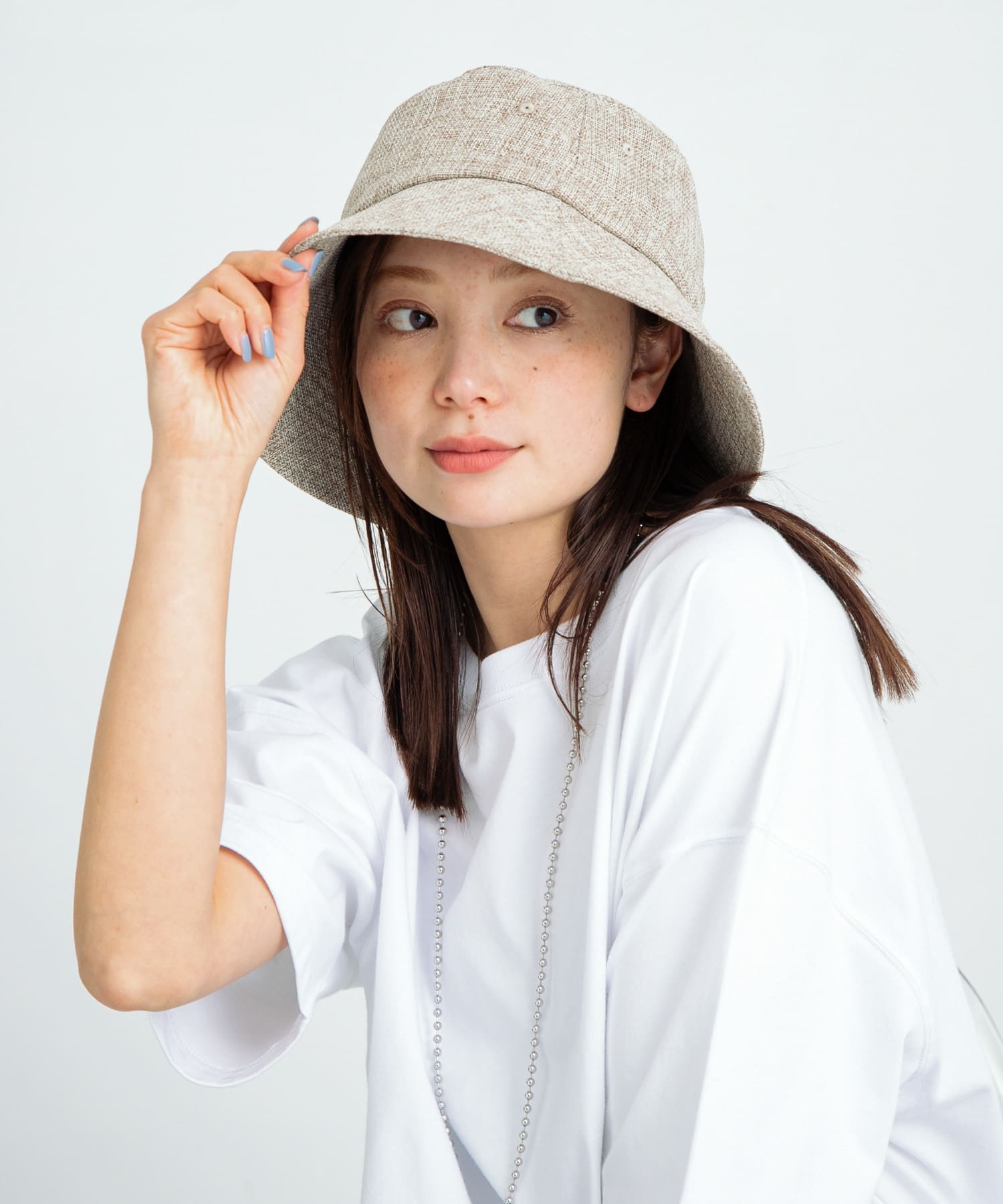 折りたたみリネンライクハット