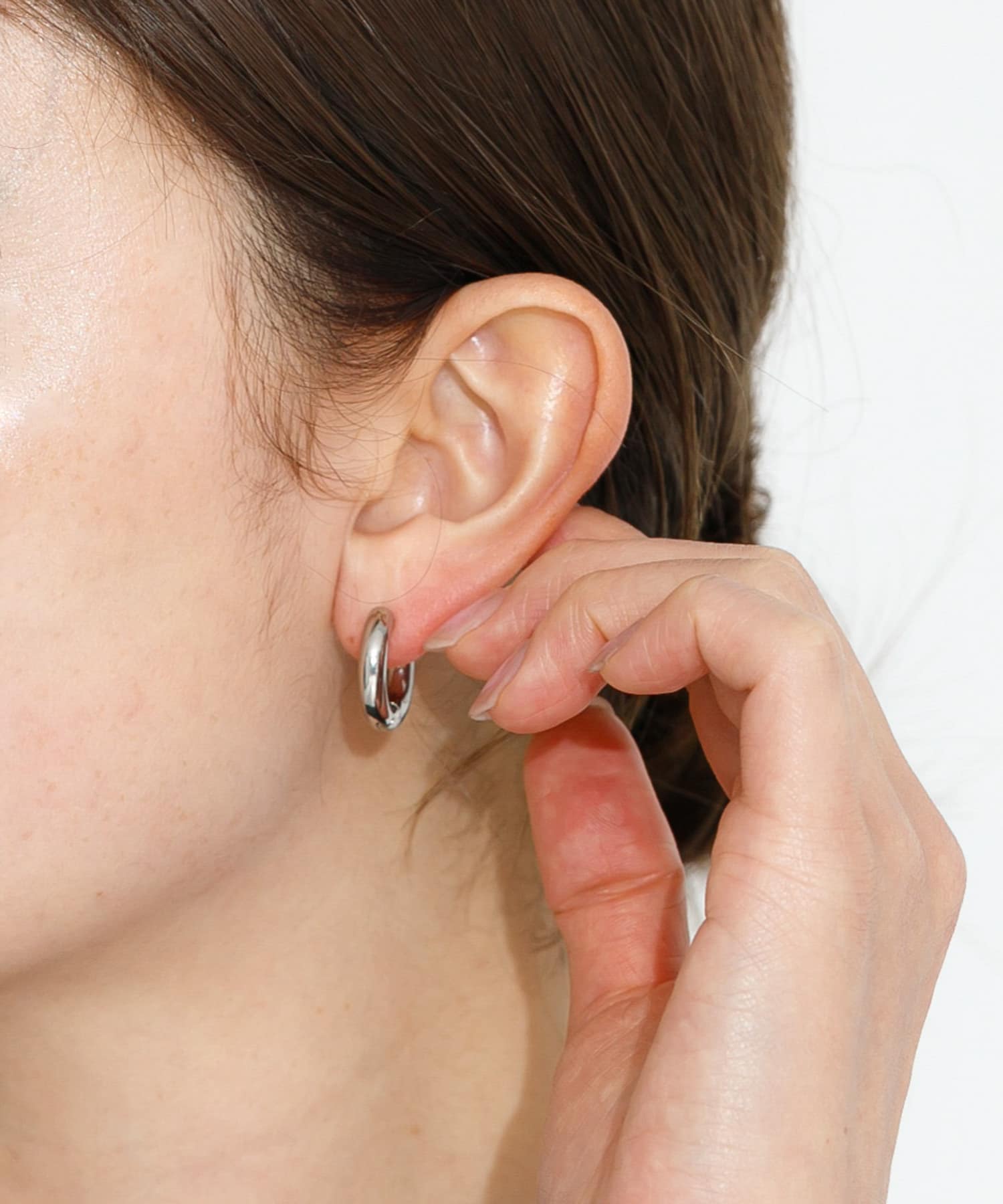 ミニドロップフープピアス(one シルバー): アクセサリー｜URBAN