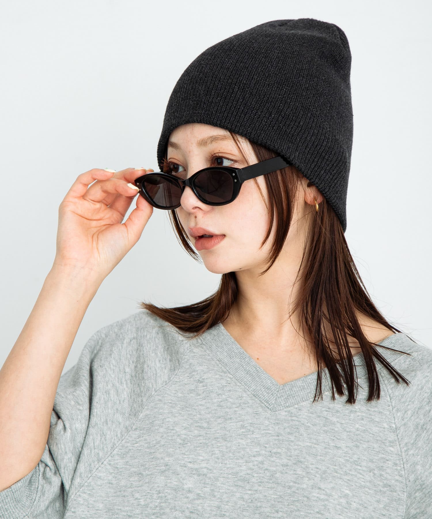 FEEL LIFE キャットアイサングラス ブラック one