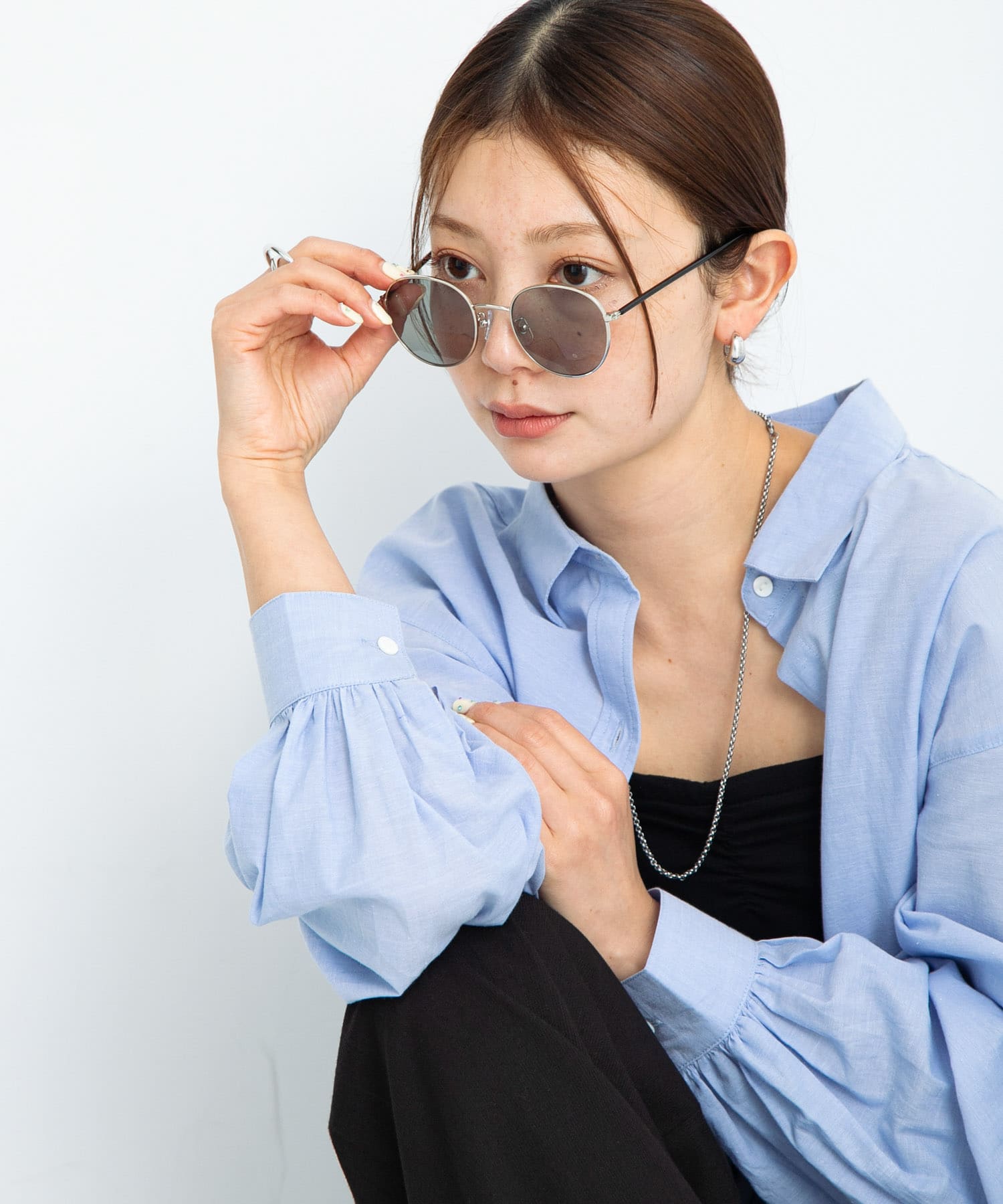 FEEL LIFE メタルフレームサングラス スモーク one