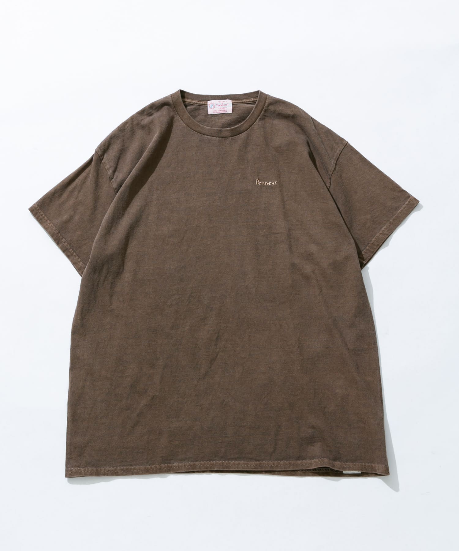 『別注』PENNEYS×Sonny Label　ピグメントショートスリーブTシャツ ブラウン one