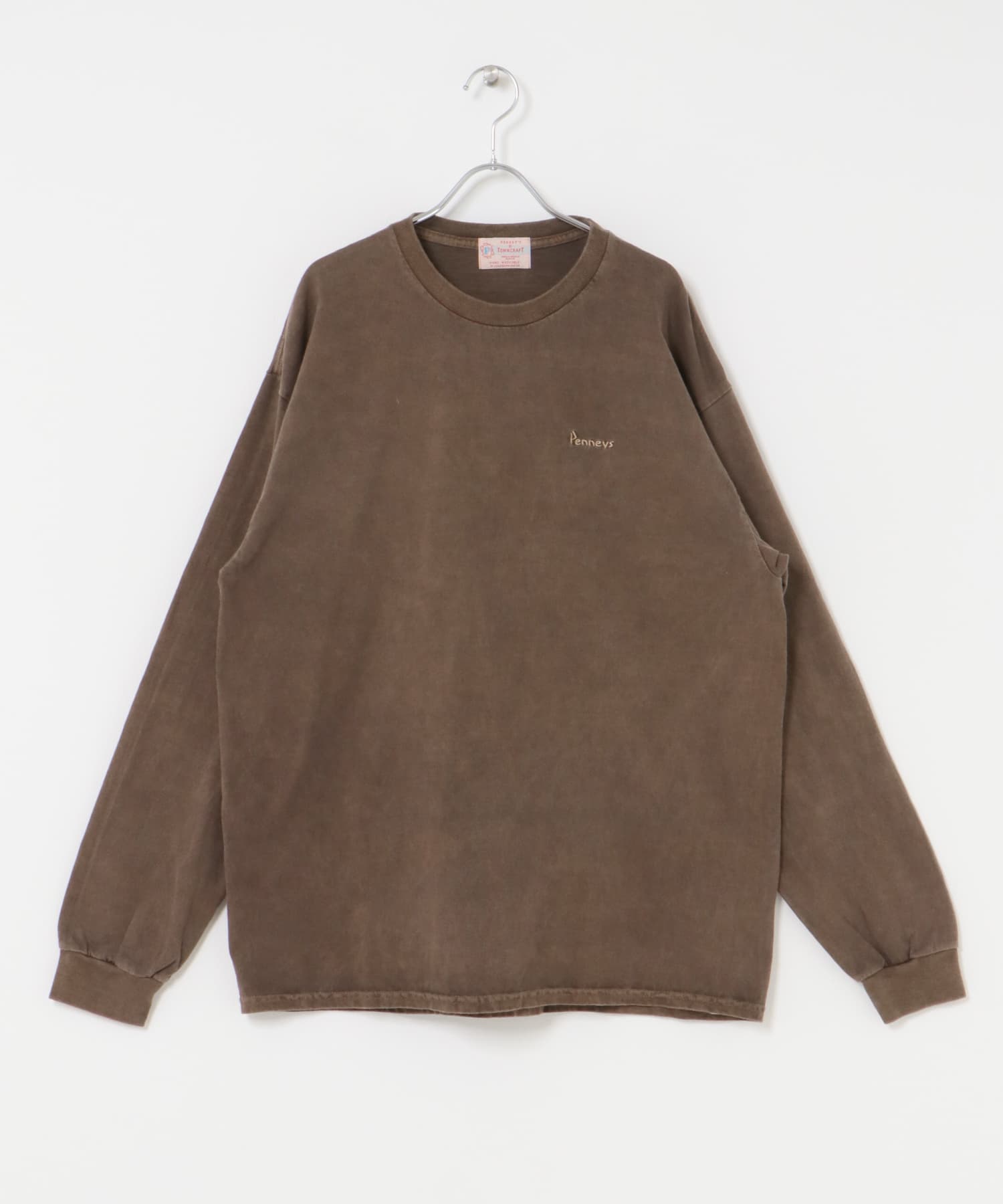 『別注』PENNEYS×Sonny Label　ピグメントロングスリーブTシャツ ブラウン one