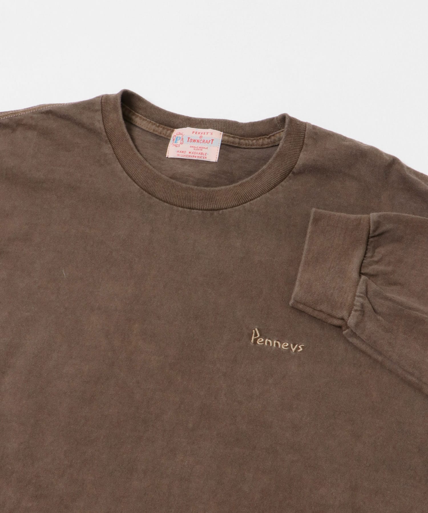 『別注』PENNEYS×Sonny Label　ピグメントロングスリーブTシャツ ブラウン one