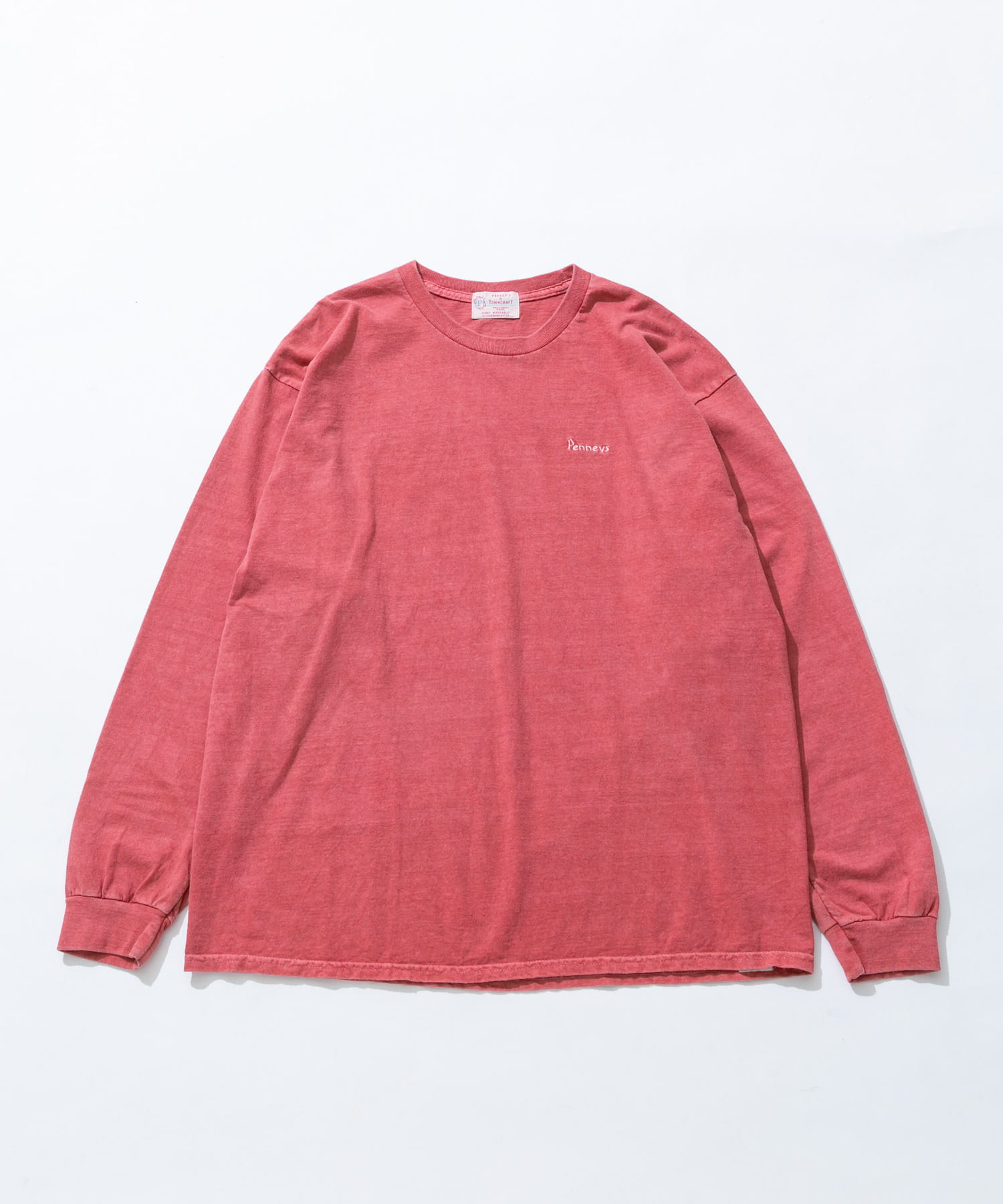 『別注』PENNEYS×Sonny Label　ピグメントロングスリーブTシャツ レッド one