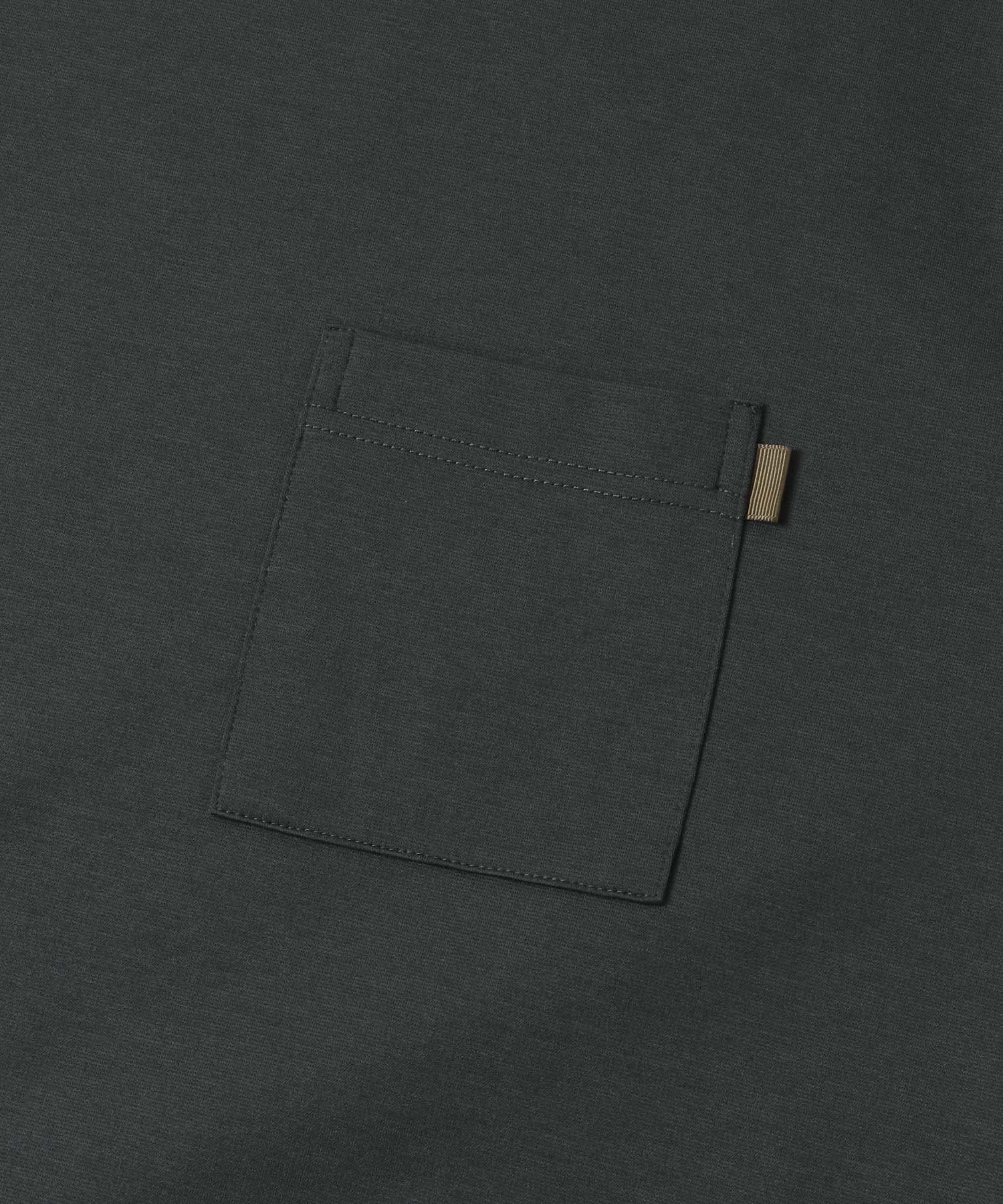ポンチポケット付ロングスリーブTシャツ チャコール M