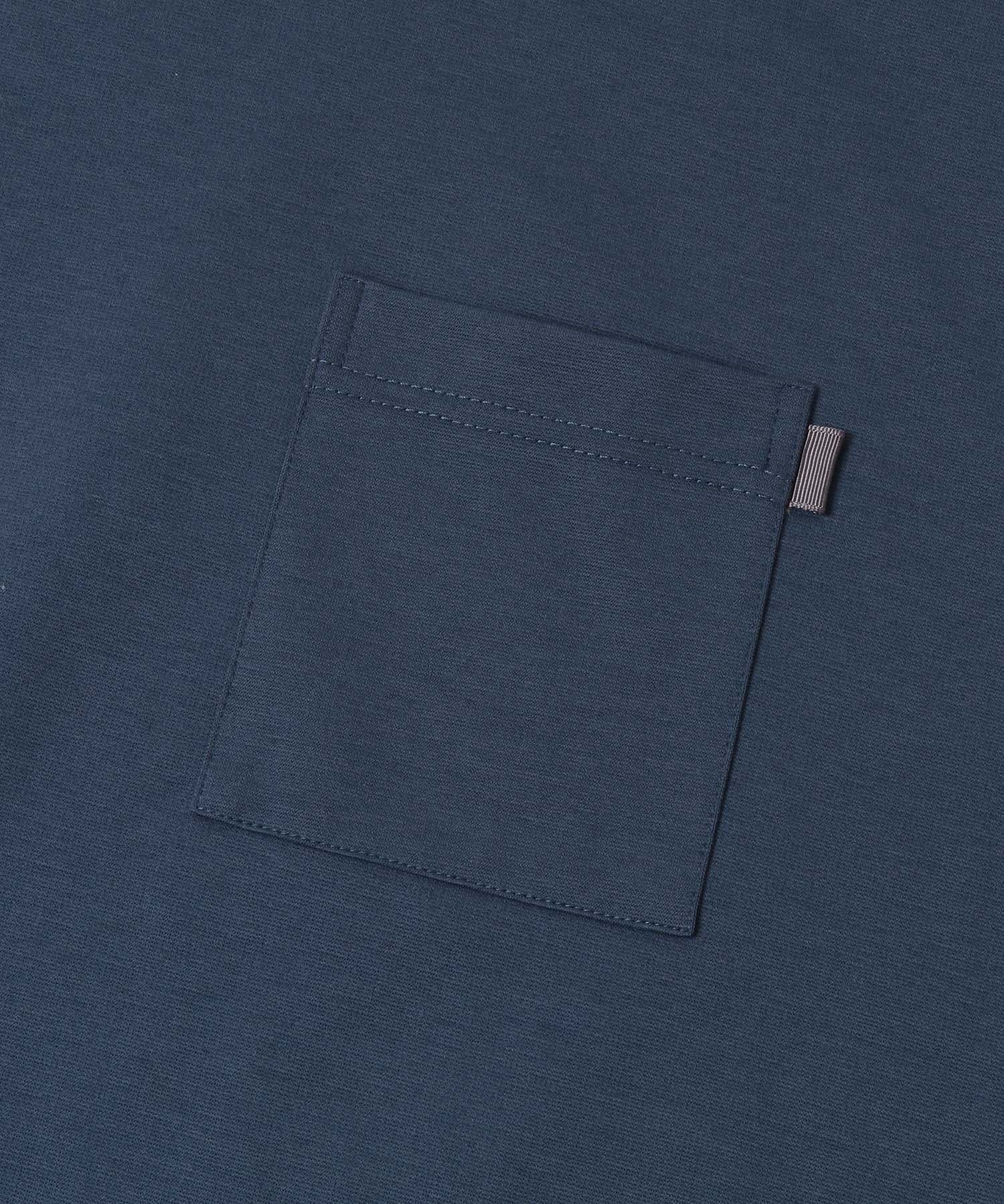 ポンチポケット付ロングスリーブTシャツ ブルーグレー M